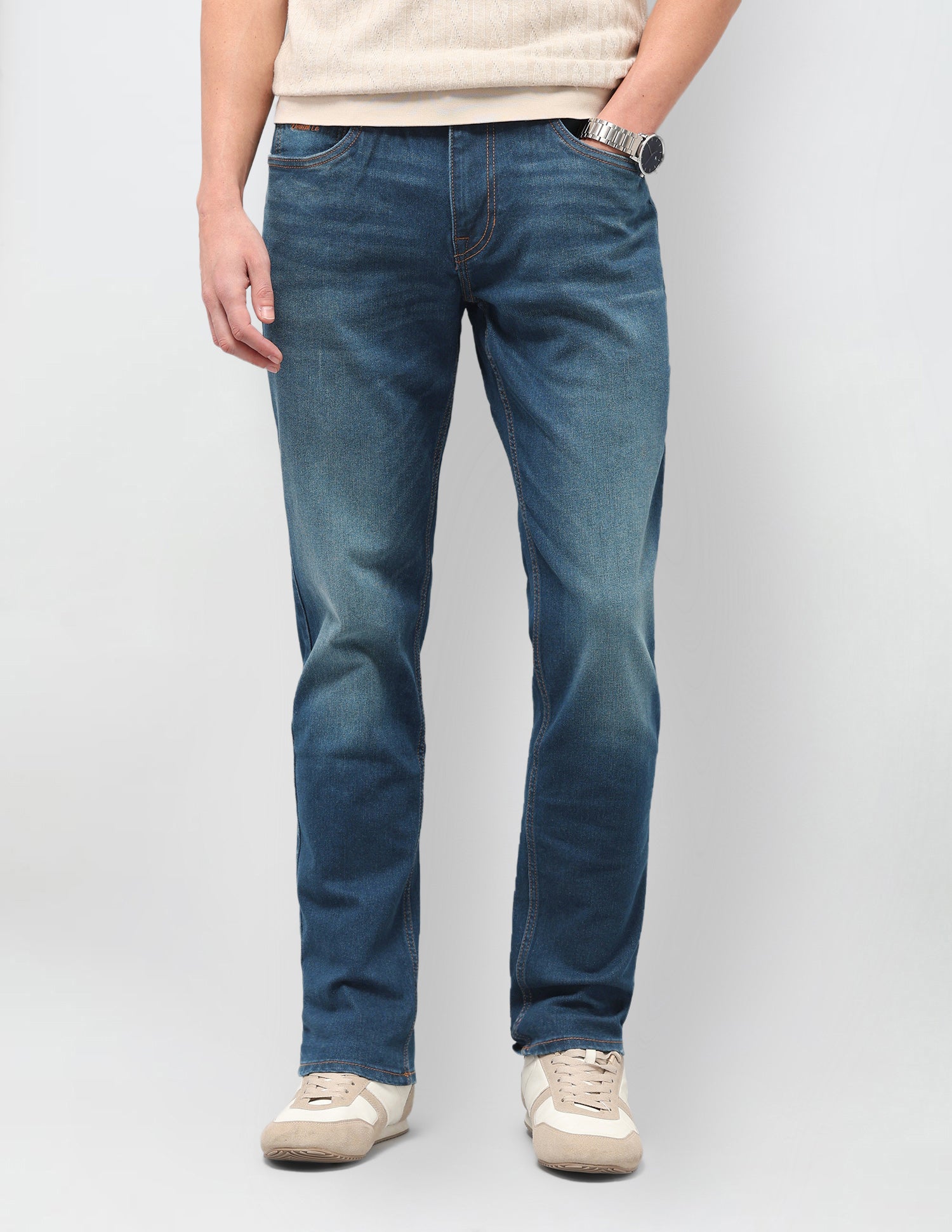 Solid Slim Fit Jeans Blue - U.S. Polo Assn. India | Large