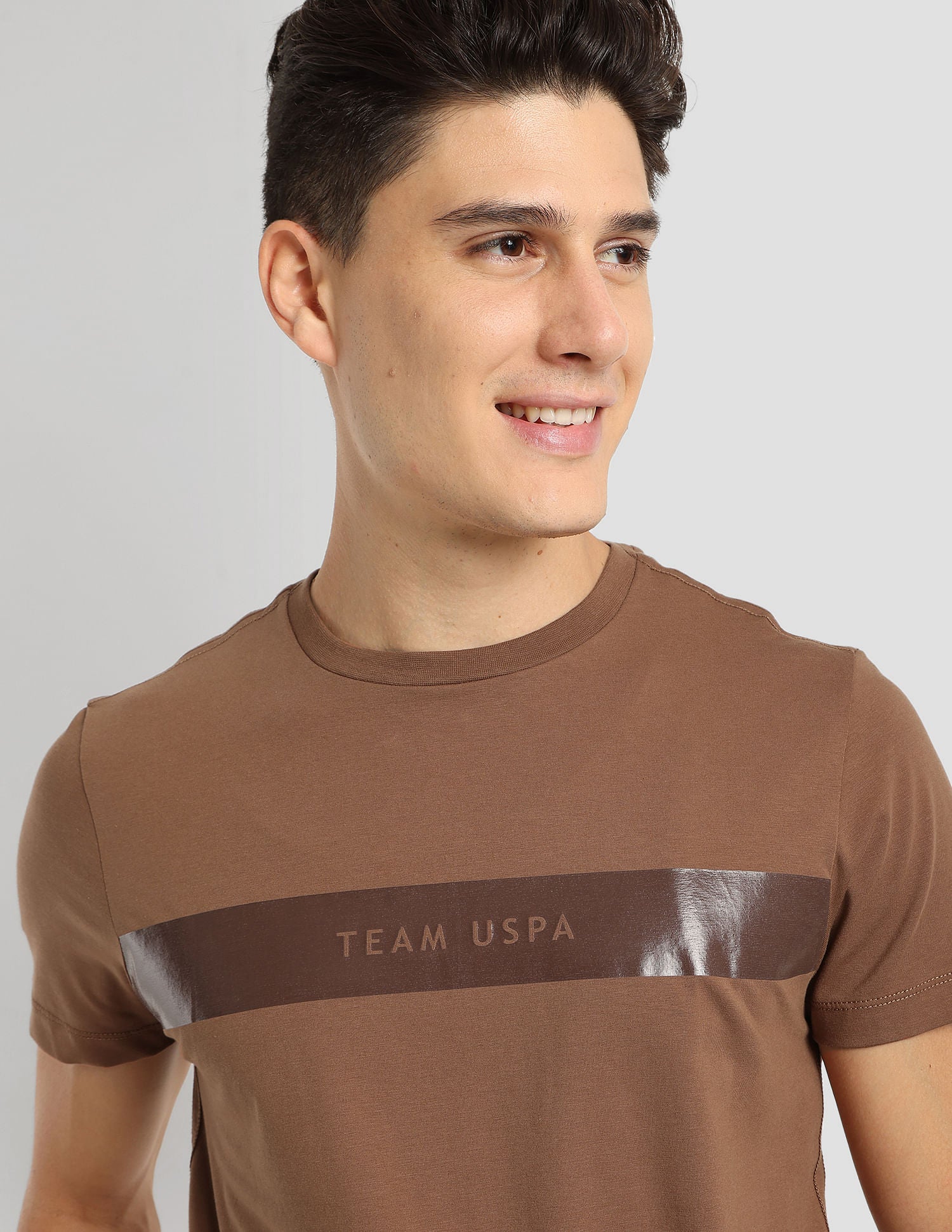 Gel Print Training T-Shirt Brown - U.S. Polo Assn. India | Large
