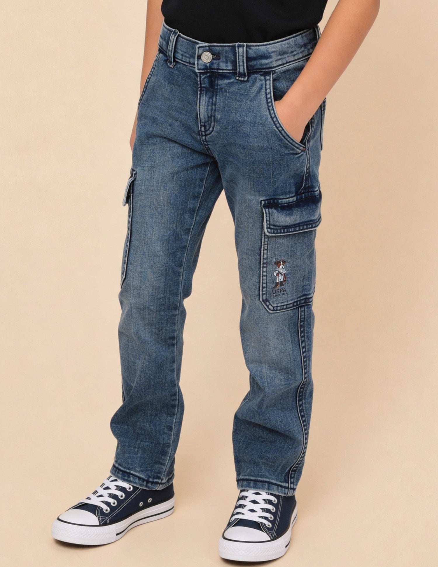 Relaxed Fit Blue Jeans