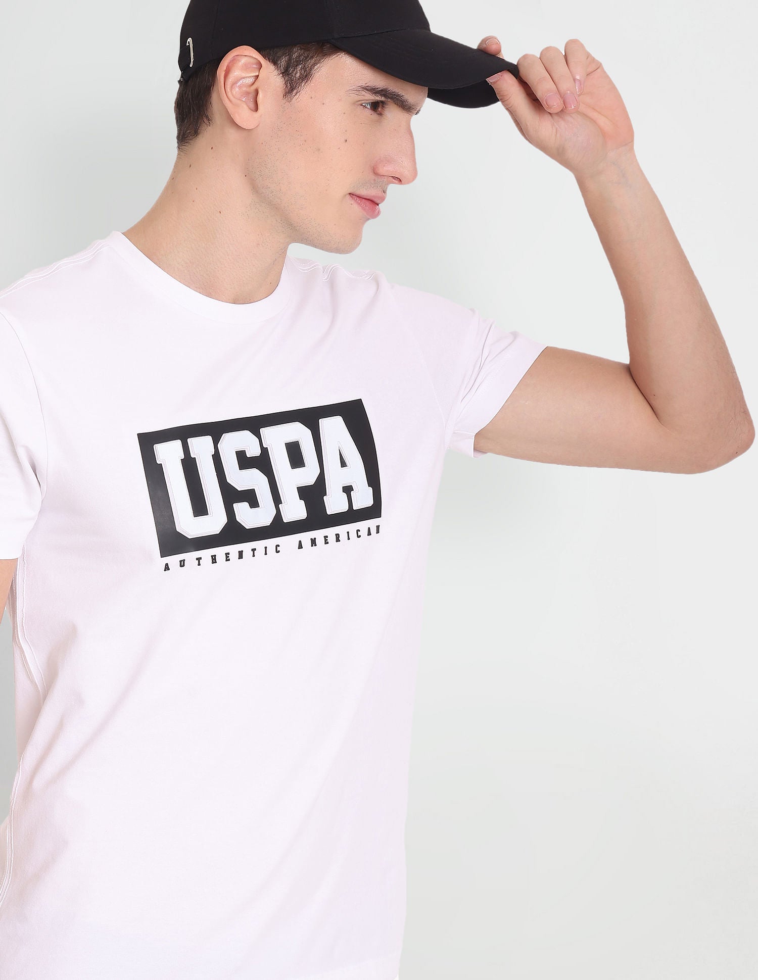 Iconic Embossed T-Shirt White - U.S. Polo Assn. India | Large