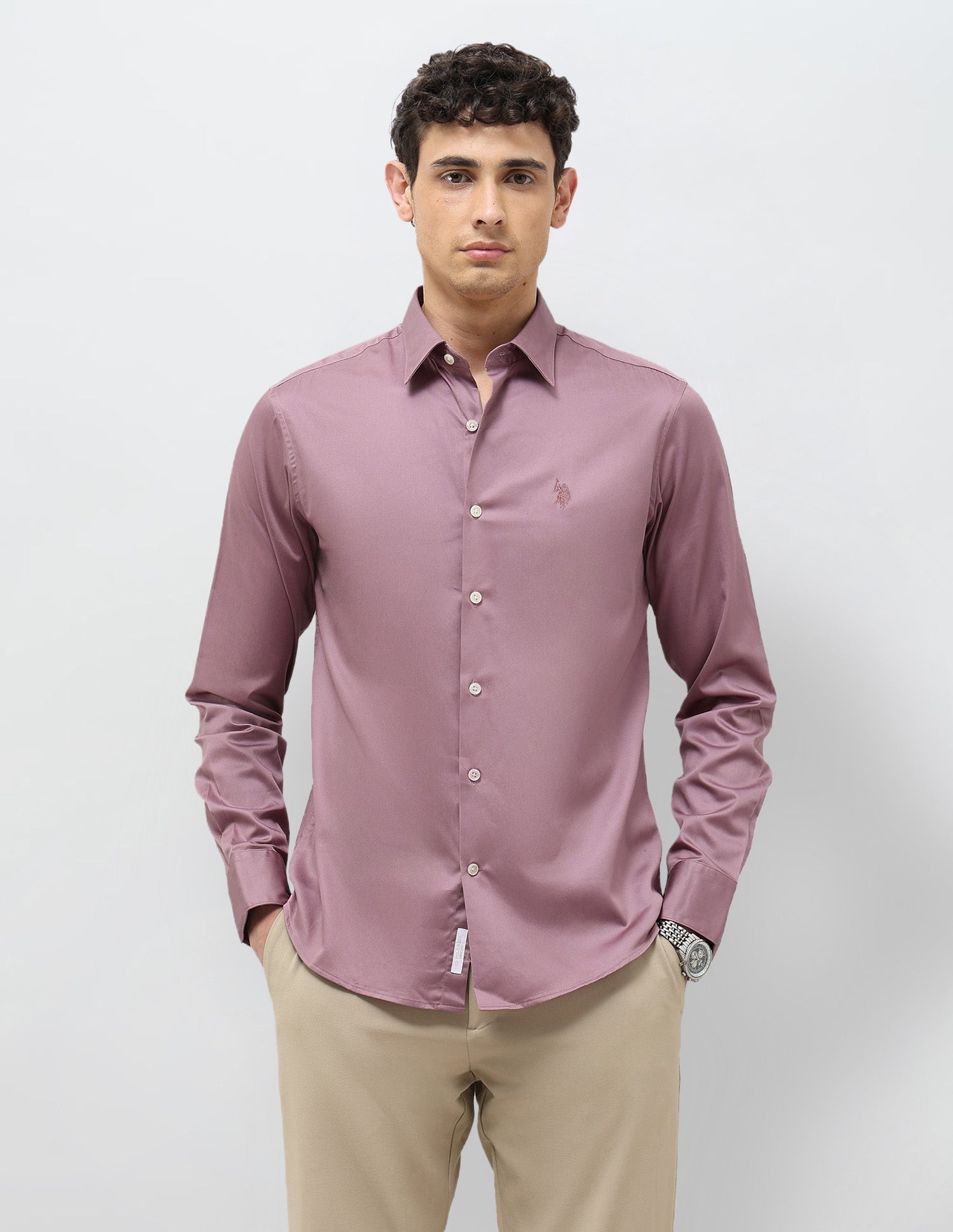 Satin Tailored Fit Shirt
