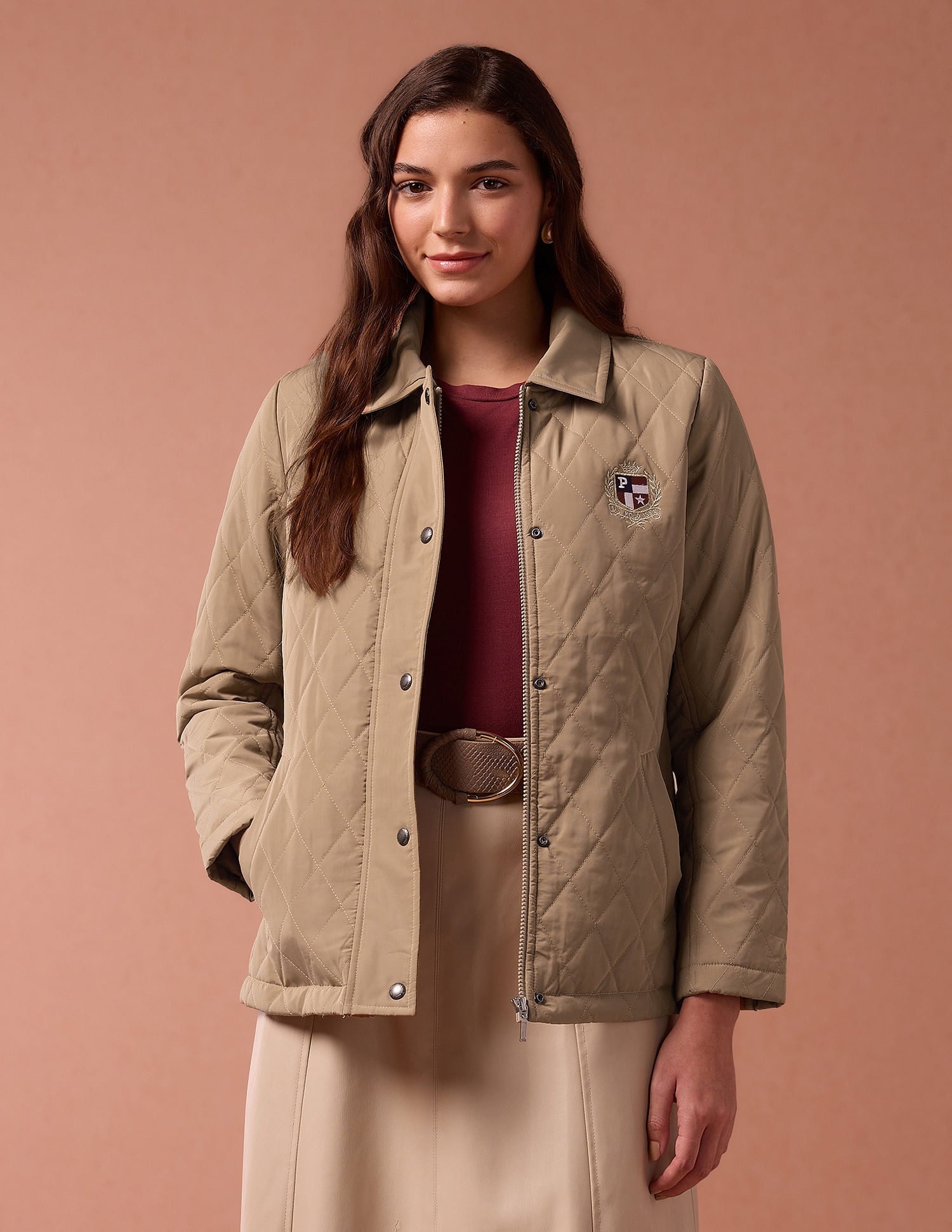 Hooded Solid Quilted Jacket