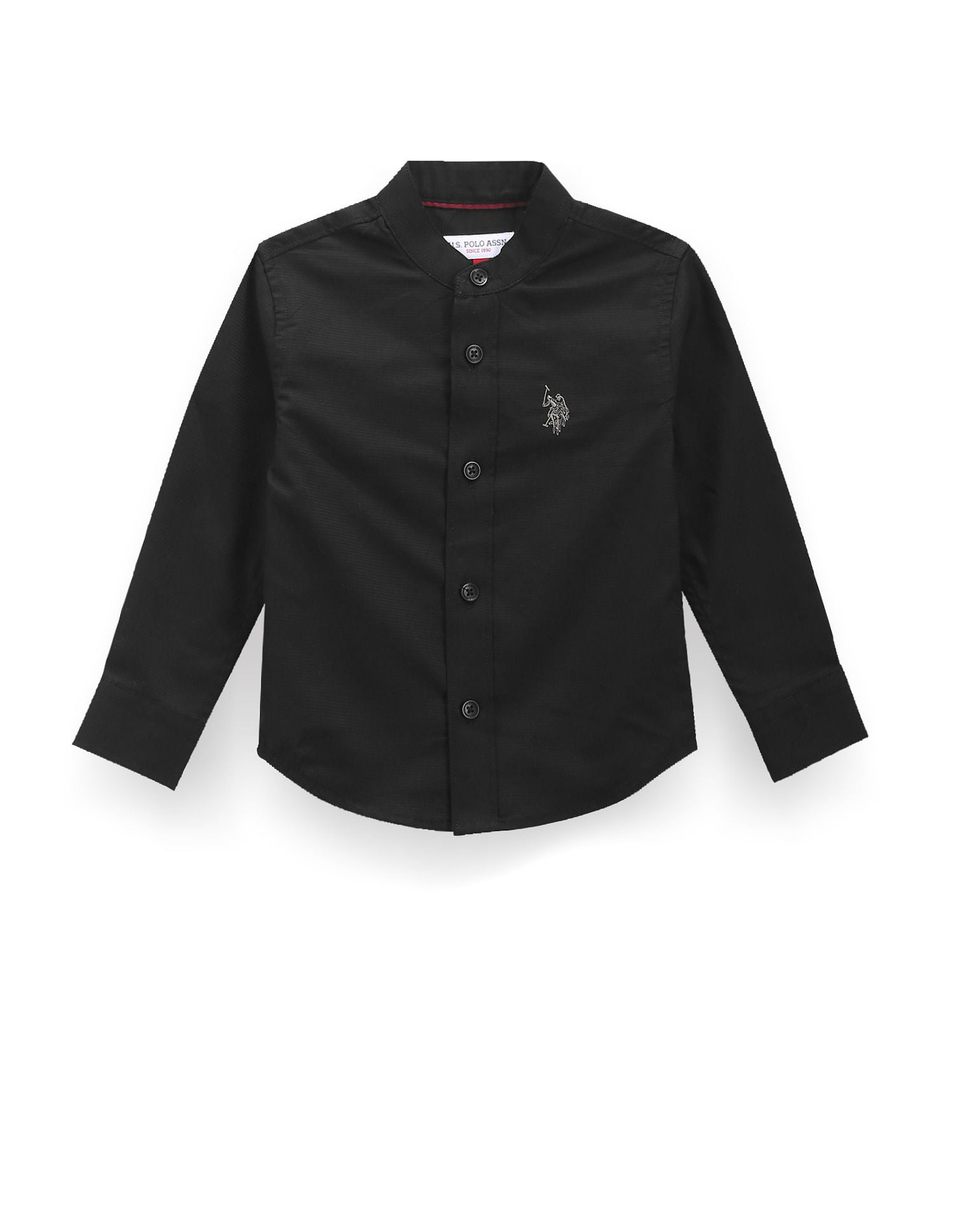 Boys Mandarin Collar Shirt