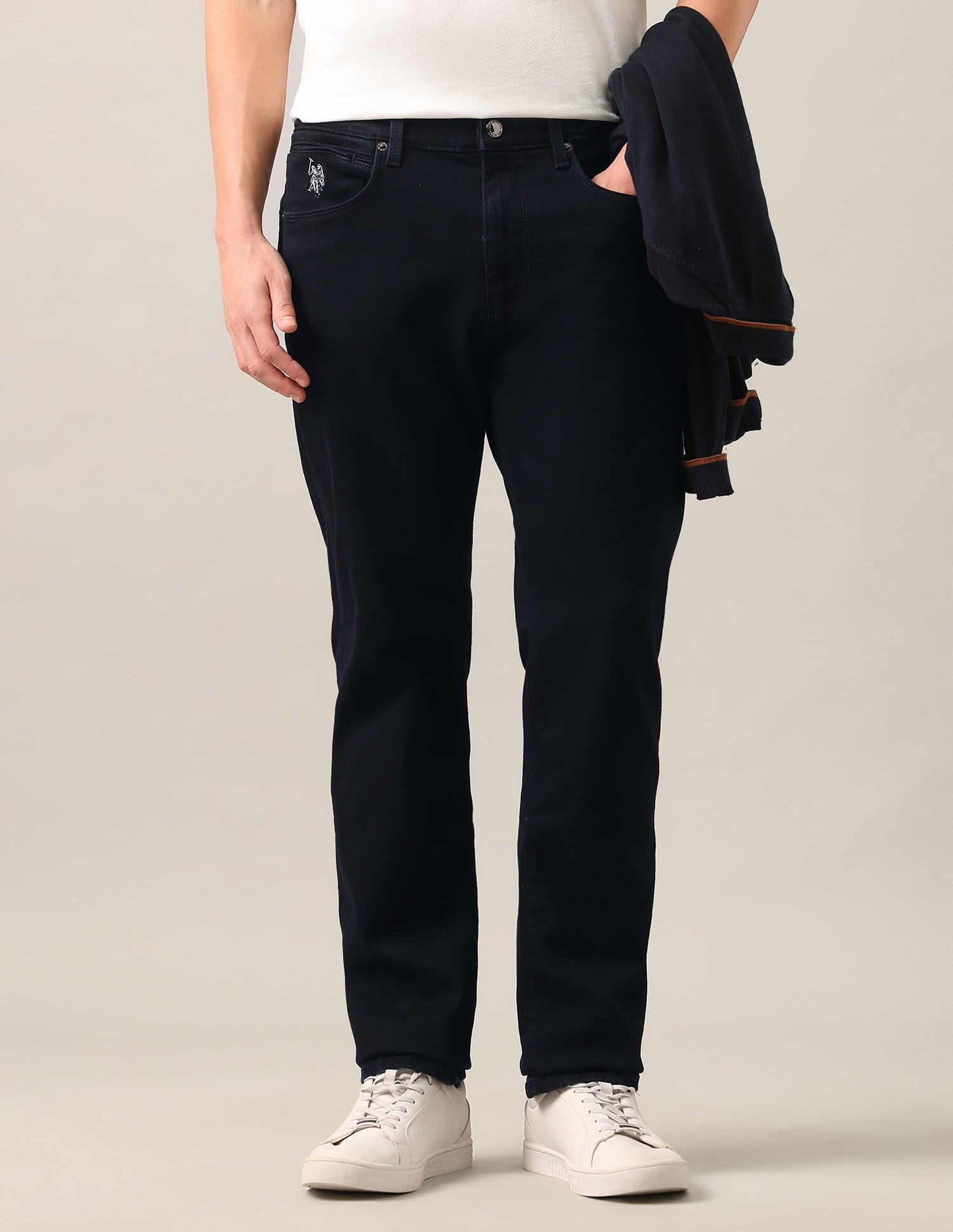 Harold Slim Straight Fit Blue Jeans Blue - U.S. Polo Assn. India | Large