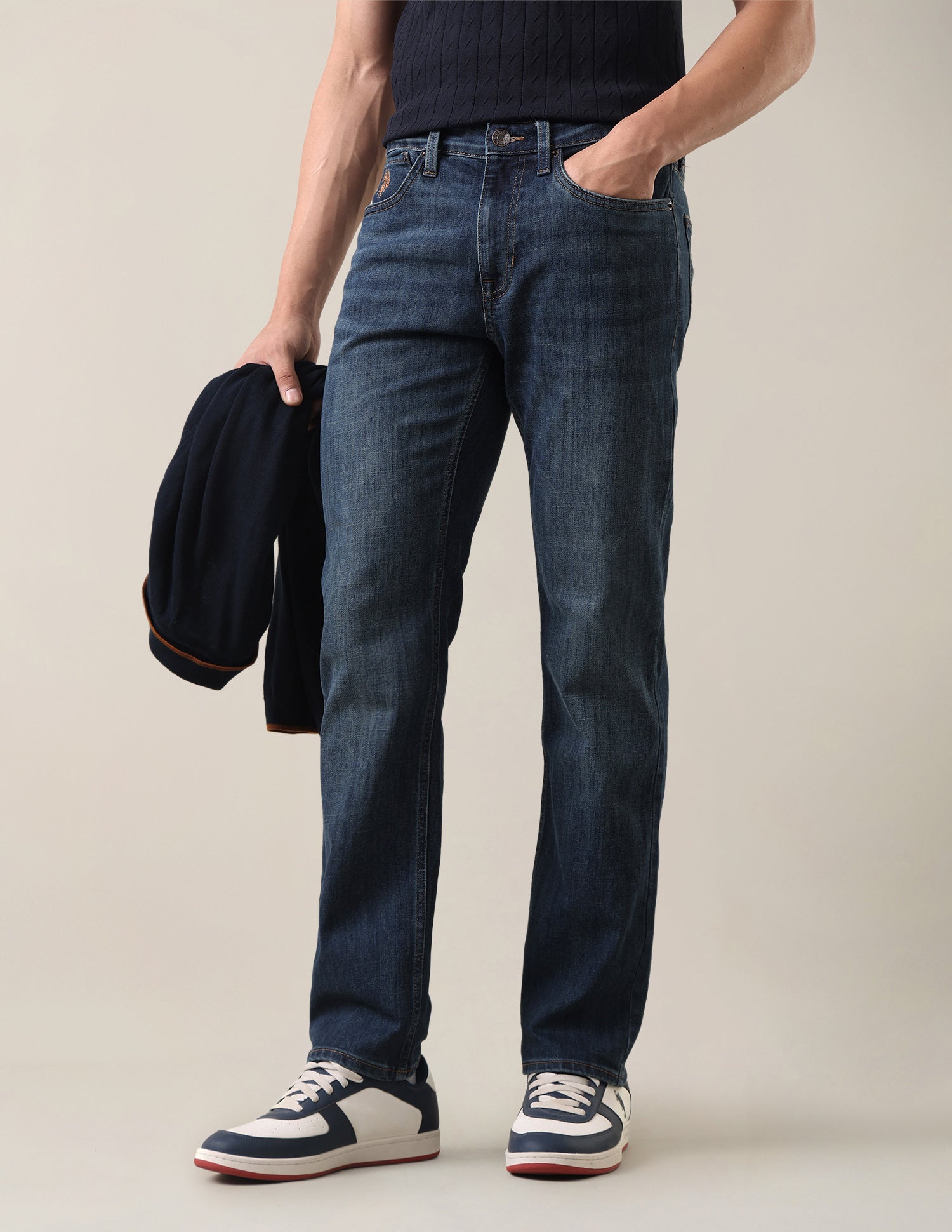 Harold Slim Straight Fit Blue Jeans Indigo - U.S. Polo Assn. India | Large