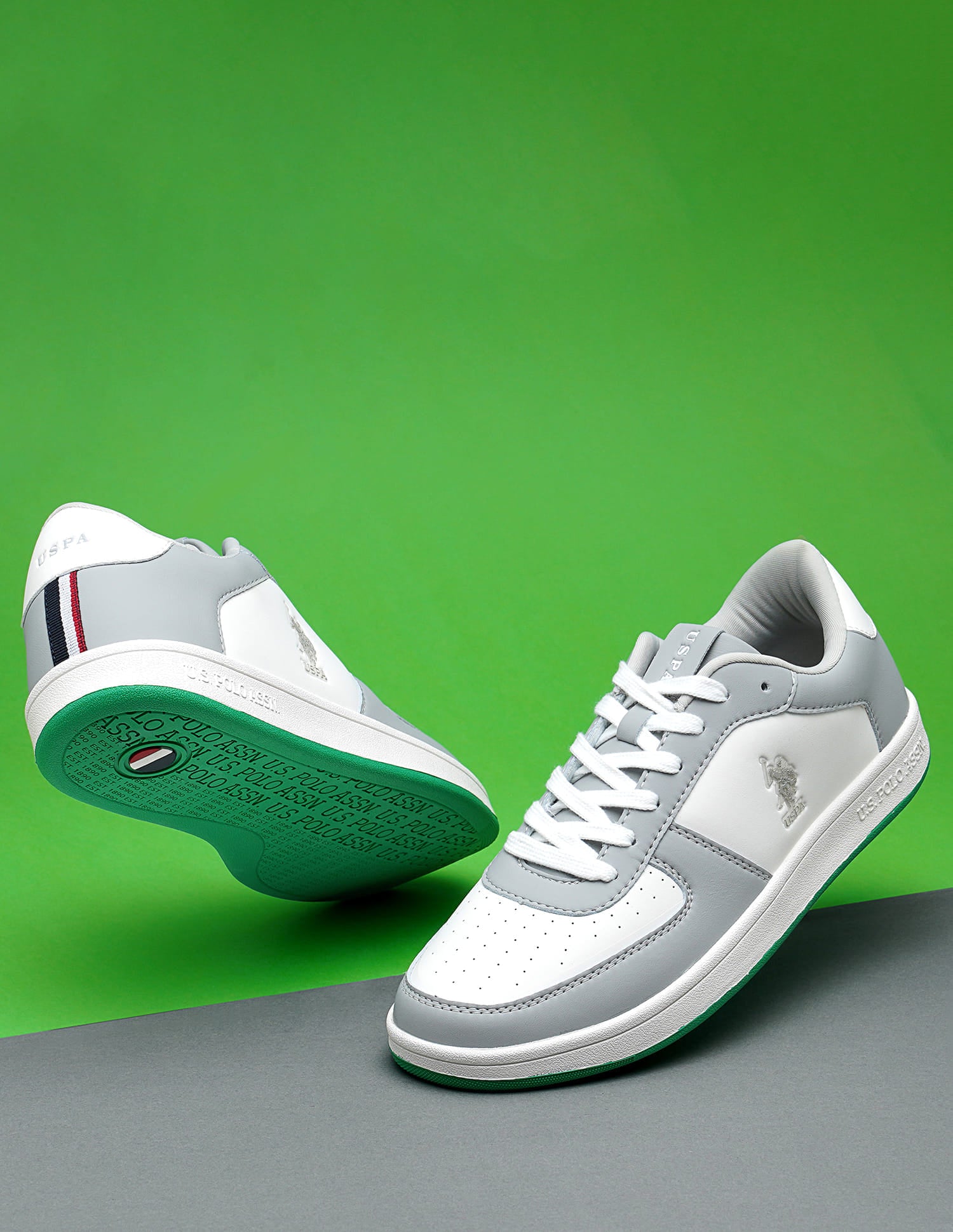 Men Colorblocked Rein 3.0 Sneakers Grey - U.S. Polo Assn. India | Large