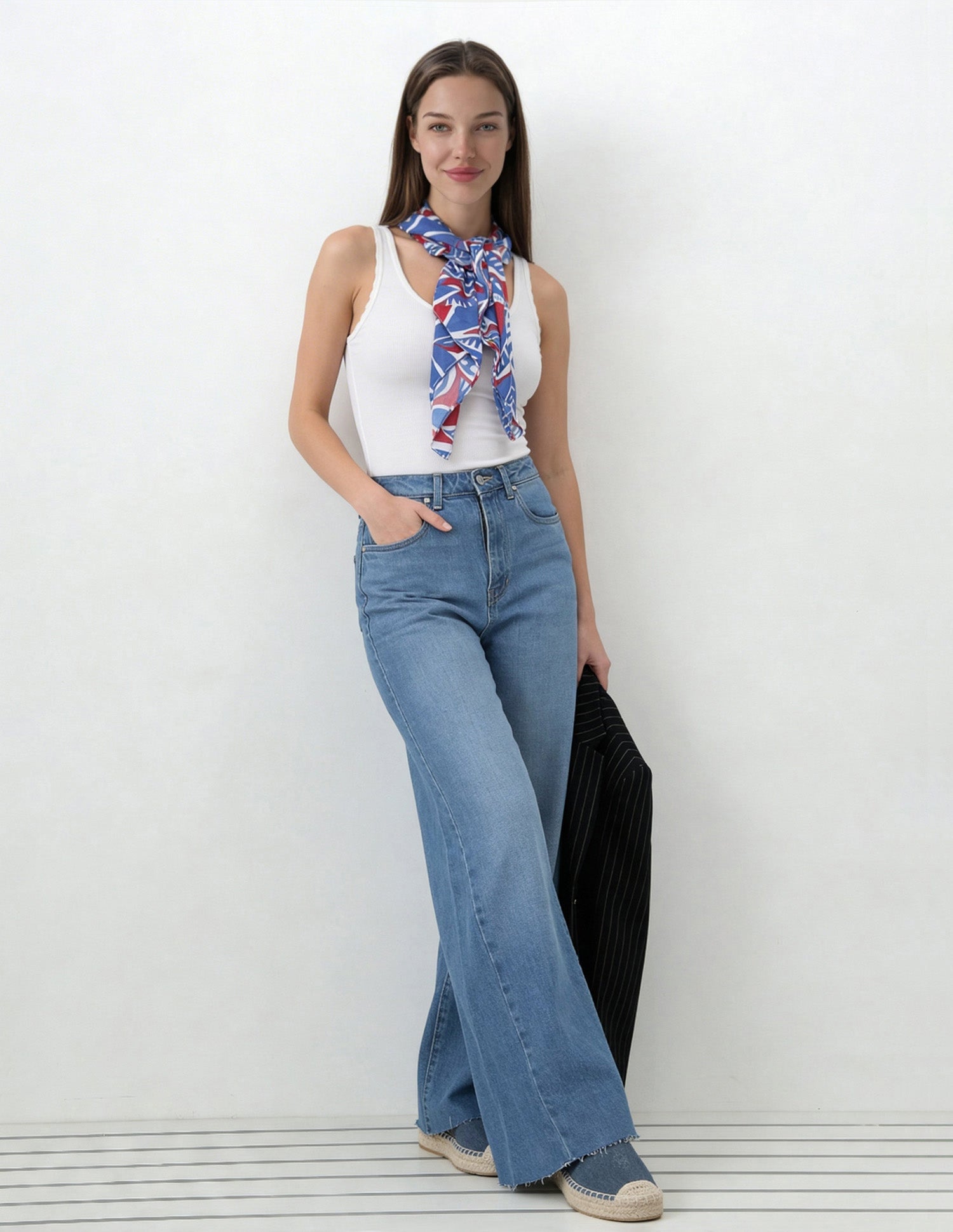 High Rise Baggy Fit Jeans Blue - U.S. Polo Assn. India | Large