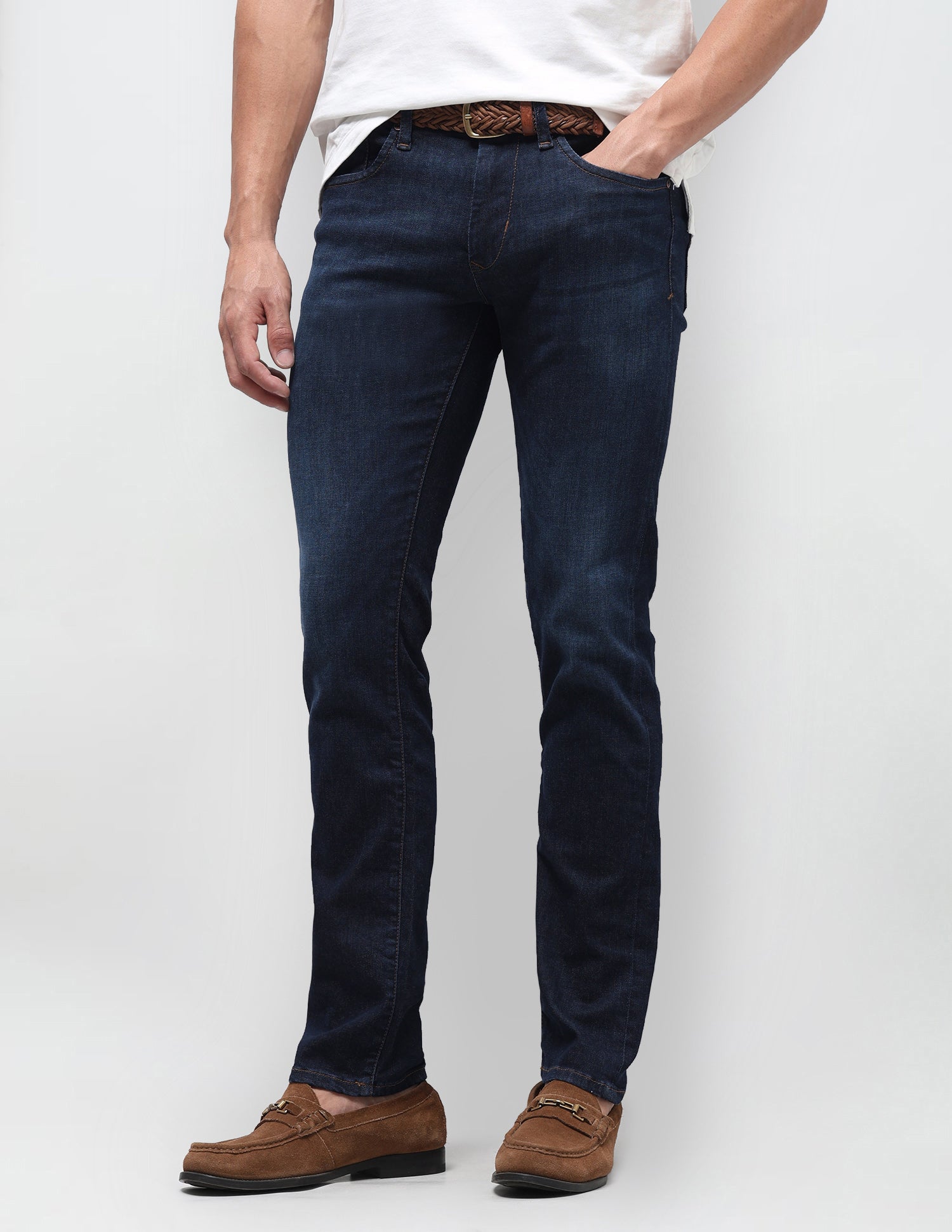 Regallo Skinny Fit Blue Jeans Dark Blue - U.S. Polo Assn. India | Large