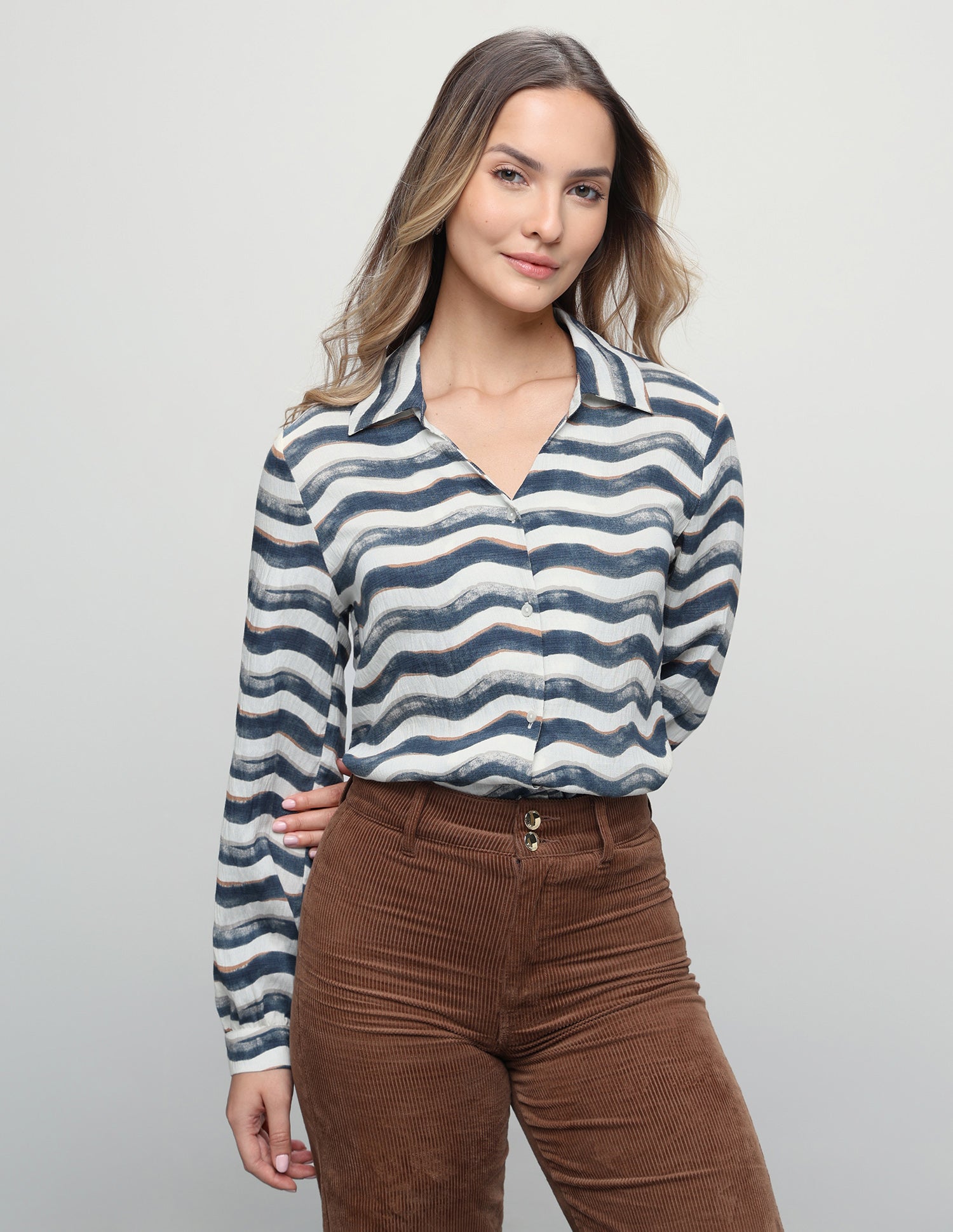 All-Over Printed Relaxed Fit Shirt Navy - U.S. Polo Assn. India | Large