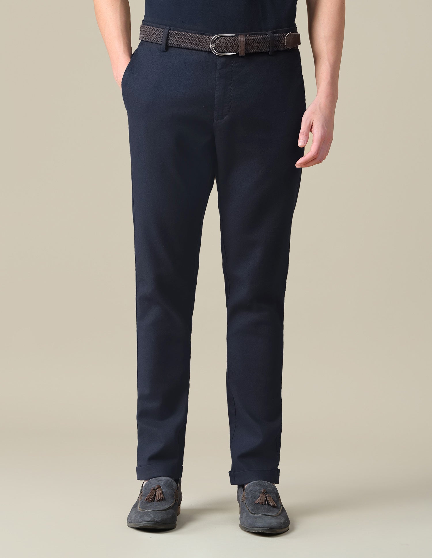 Mid Rise Denver Slim Fit Trousers Navy - U.S. Polo Assn. India | Large
