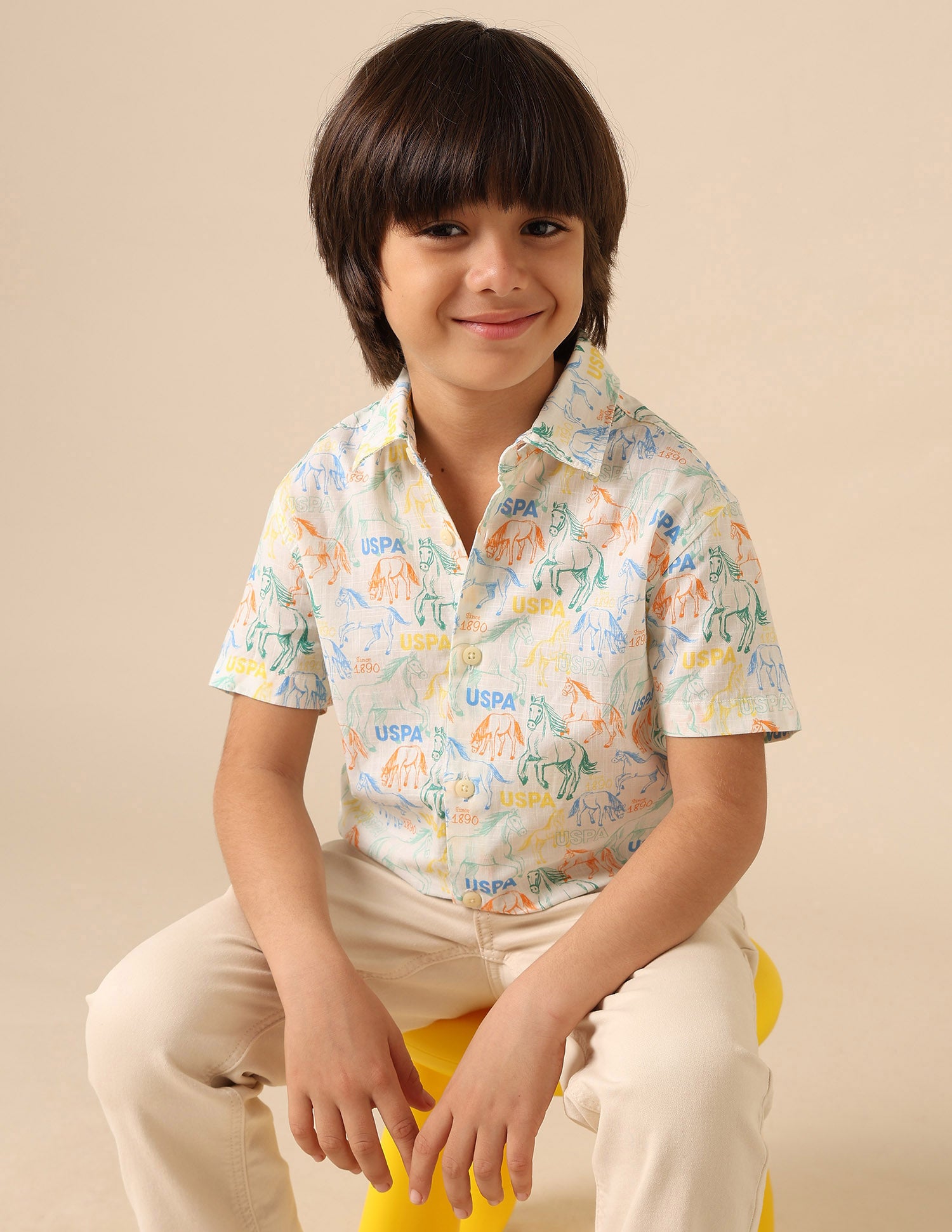 Boys All Over Printed Pure Cotton Shirt