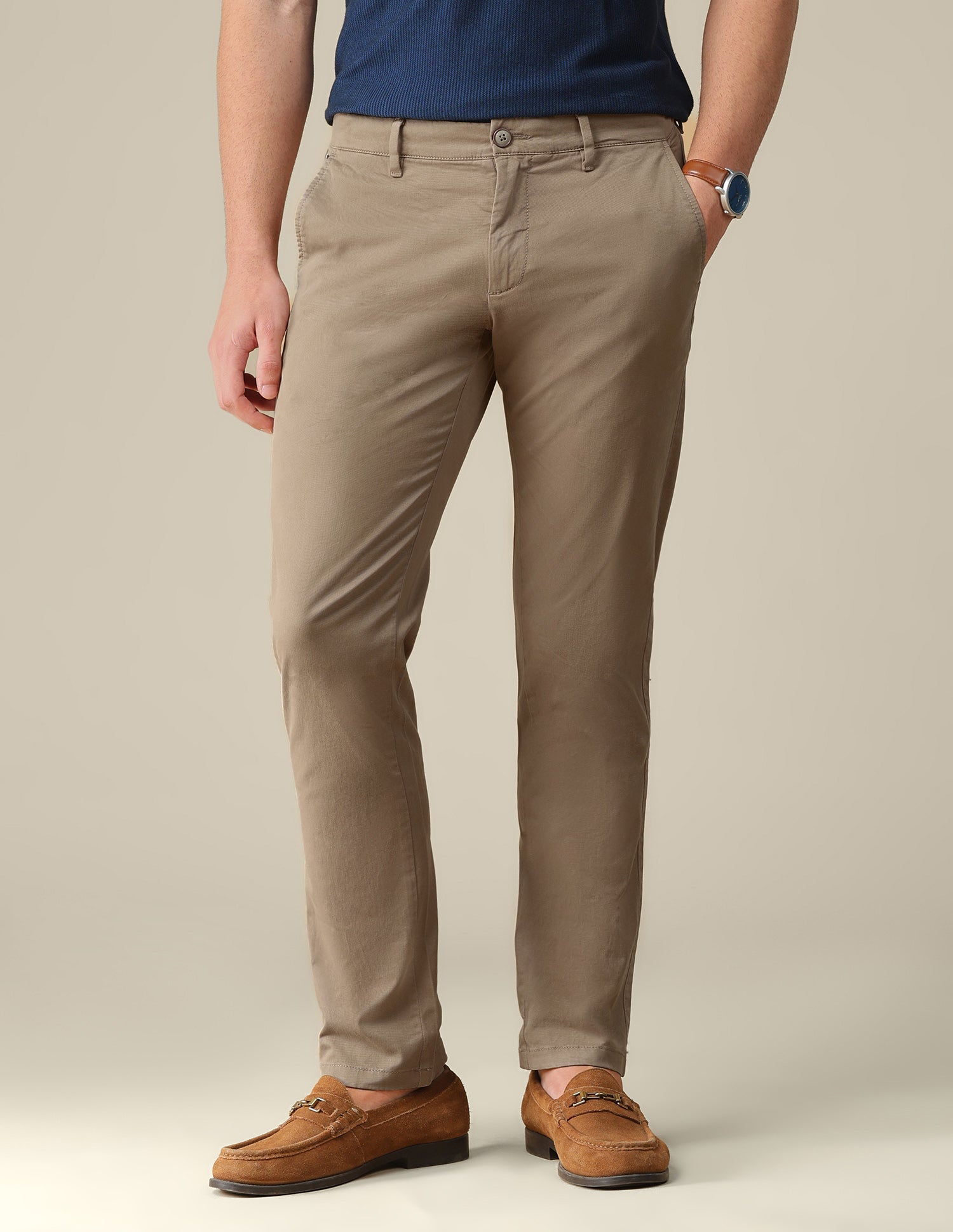 Denver slim fit Twill Trousers