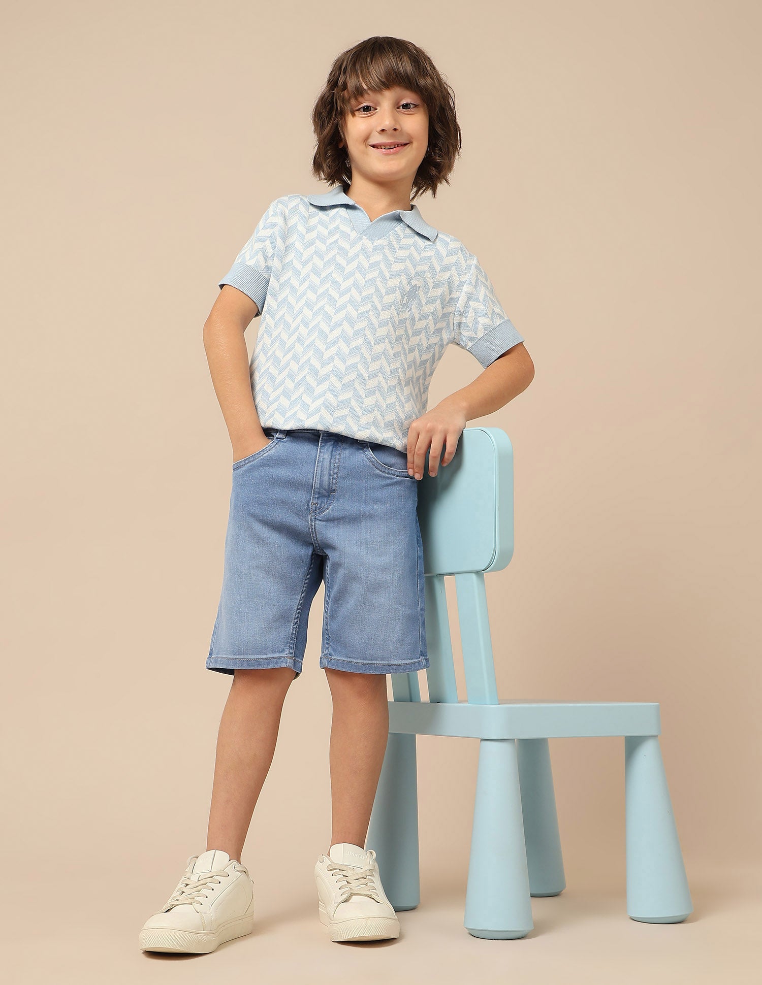 Boys Relaxed Fit Denim Shorts