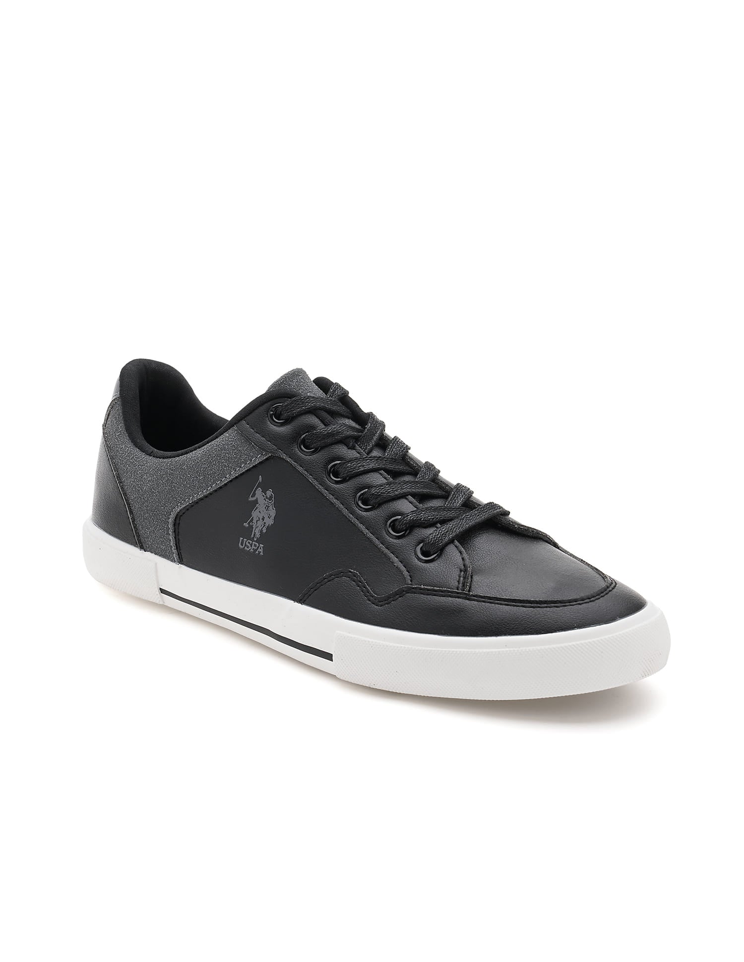 Men Hampton 4.0 Colourblocked Sneakers Black - U.S. Polo Assn. India | Large