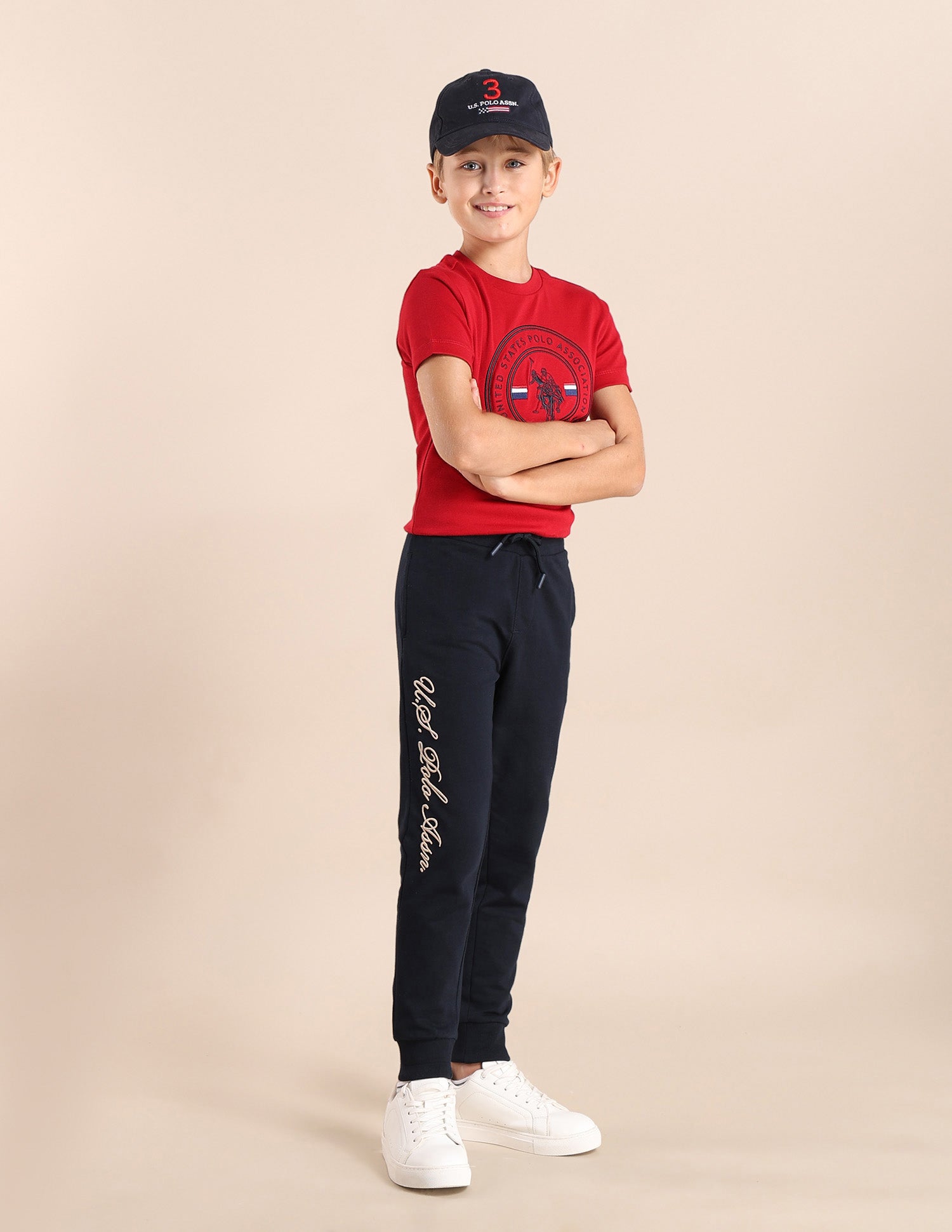 Boys Brand Embroidered Track Pants