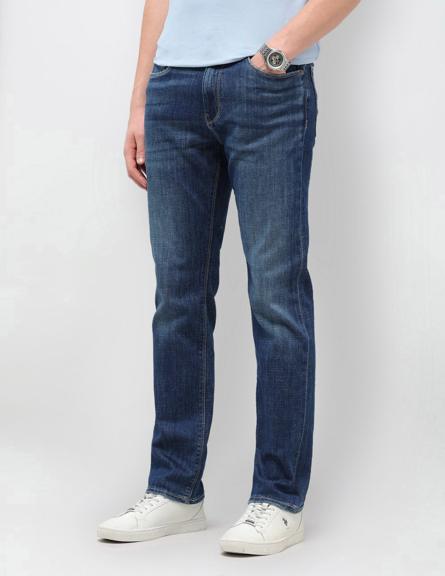 Harold Slim Straight Fit Blue Jeans