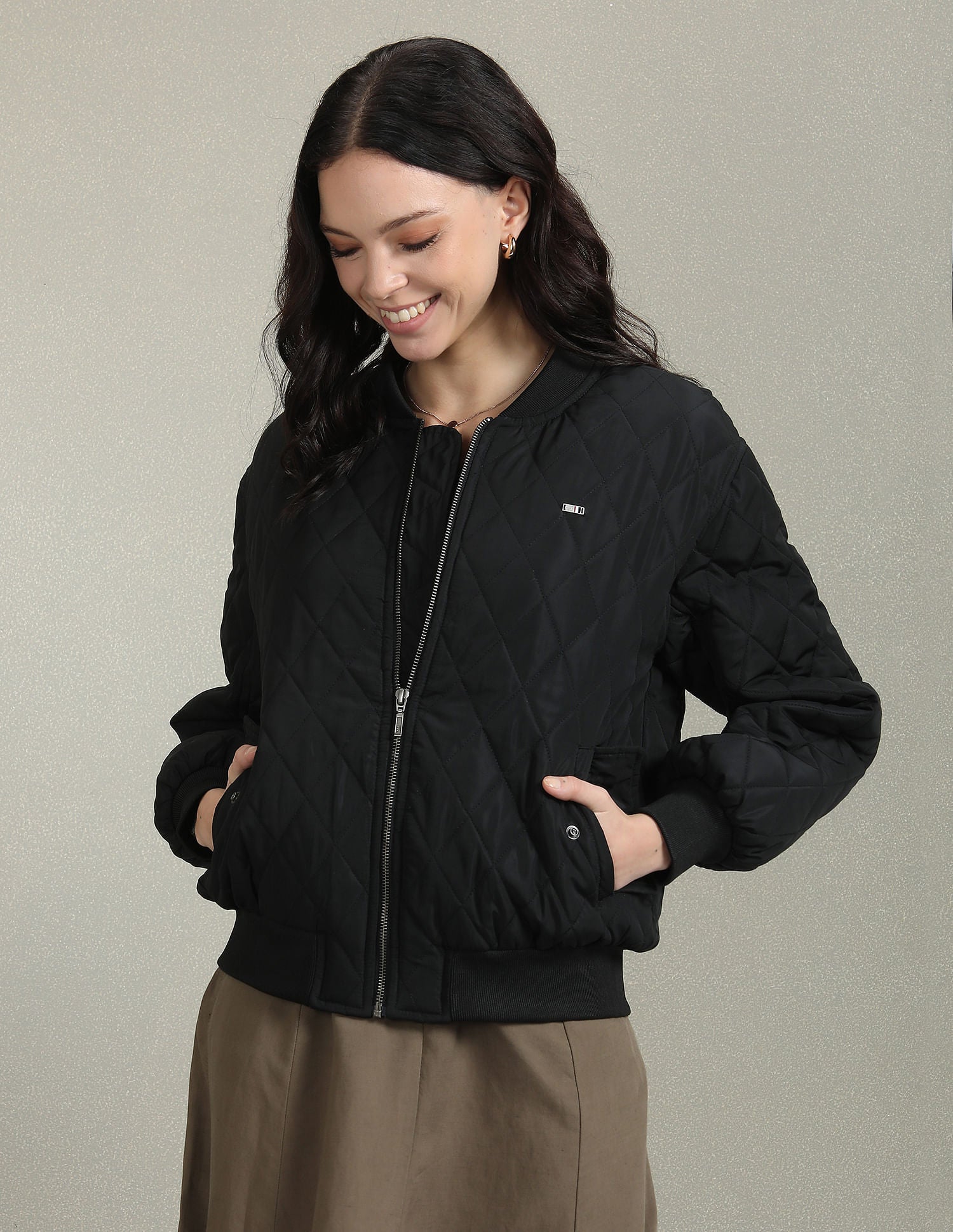 Quilted Bomber Jacket Black - U.S. Polo Assn. India | Large