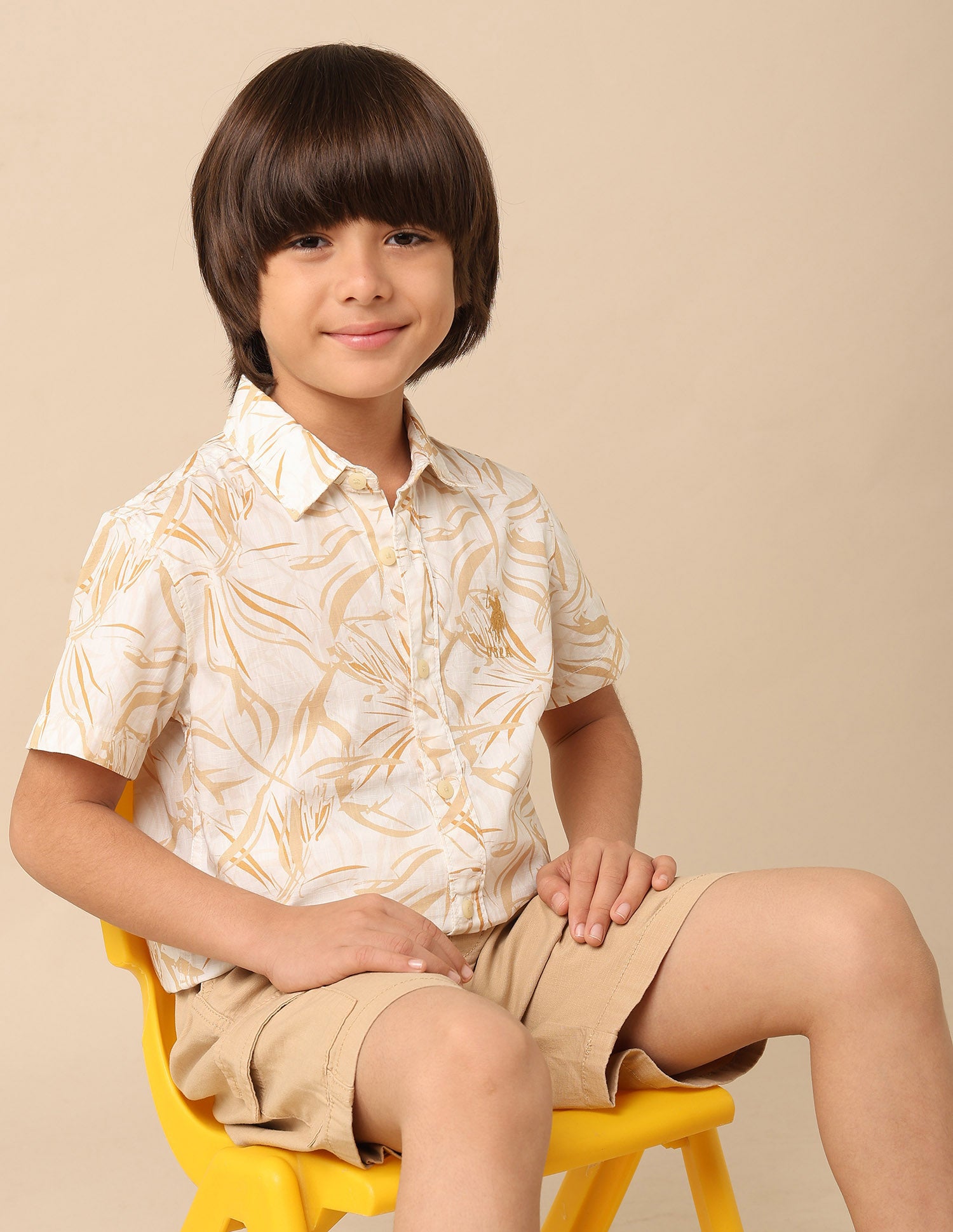 Boys Abstract Printed Pure Cotton Shirt