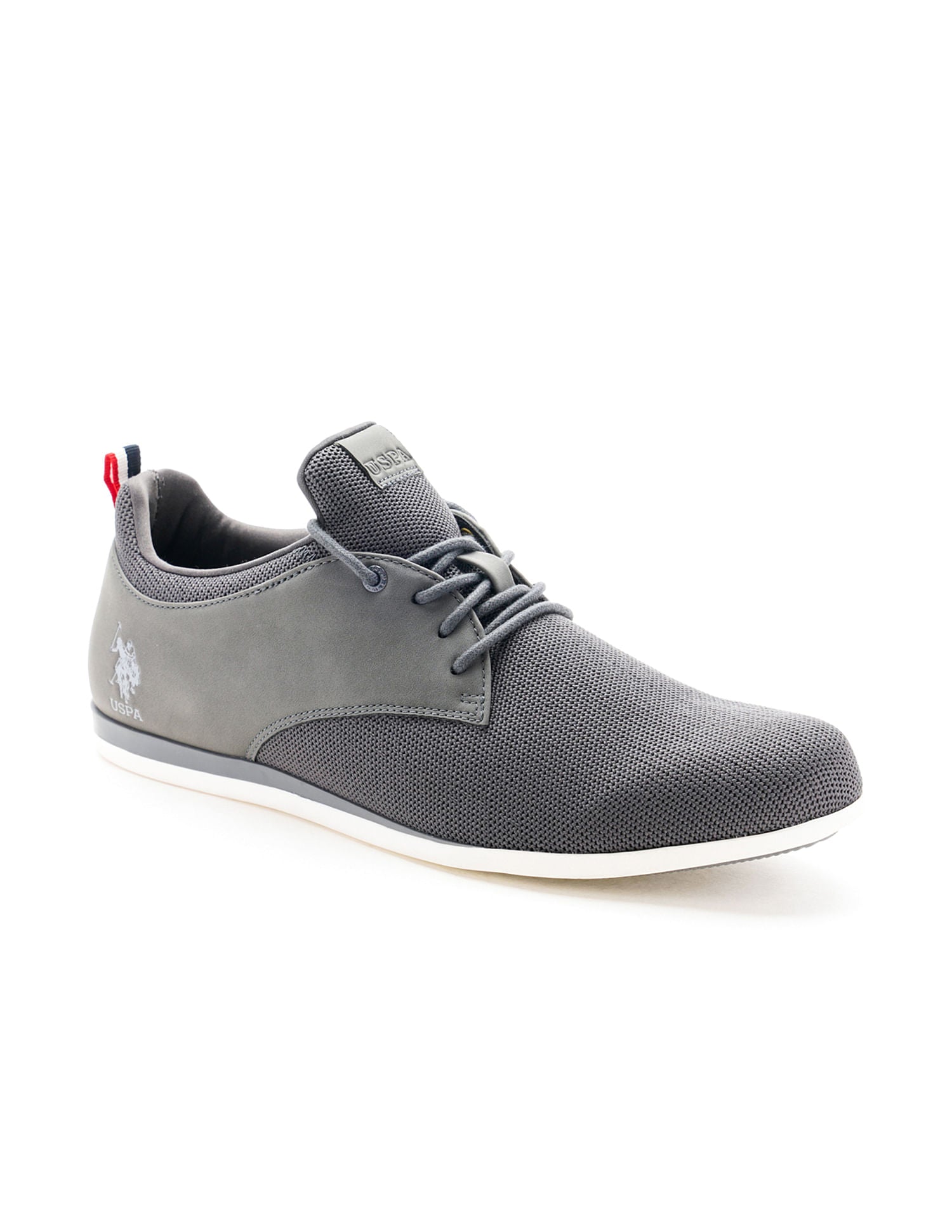 Men Warren 2.0 Grey Work Casuals Lace Up Shoes Grey - U.S. Polo Assn. India | Large