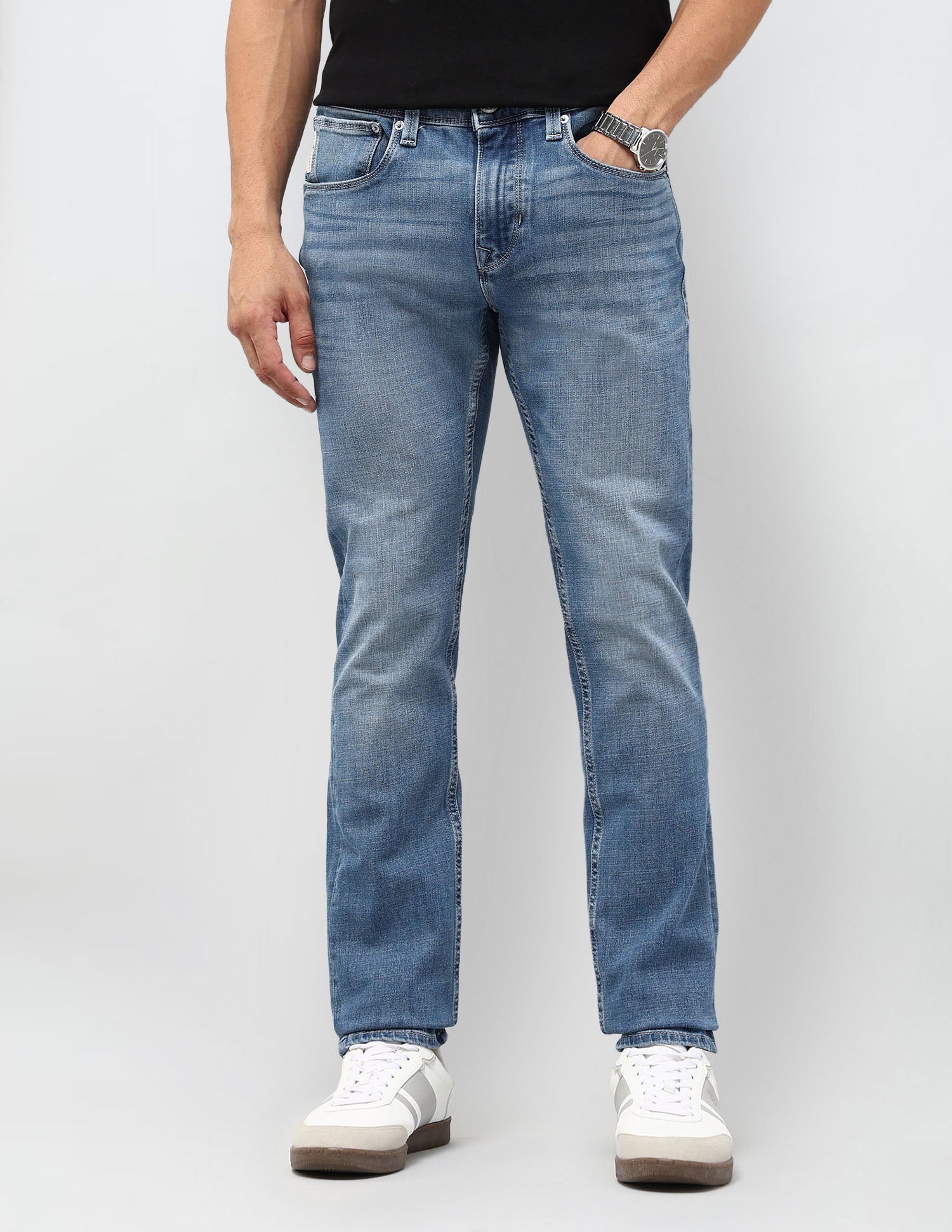 Regallo Skinny Fit Blue Jeans Light Blue - U.S. Polo Assn. India | Large