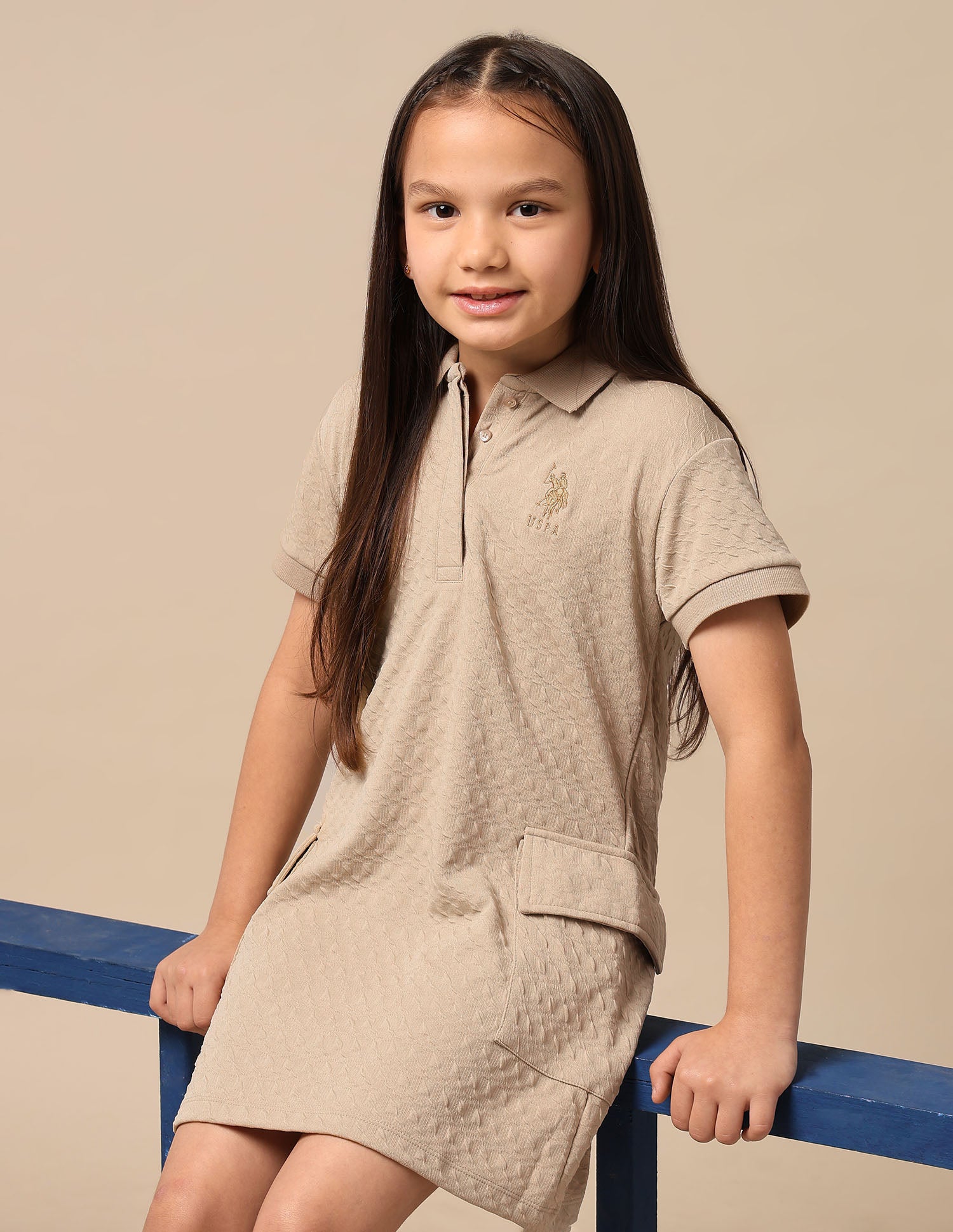 Girls Textured T-Shirt Dress