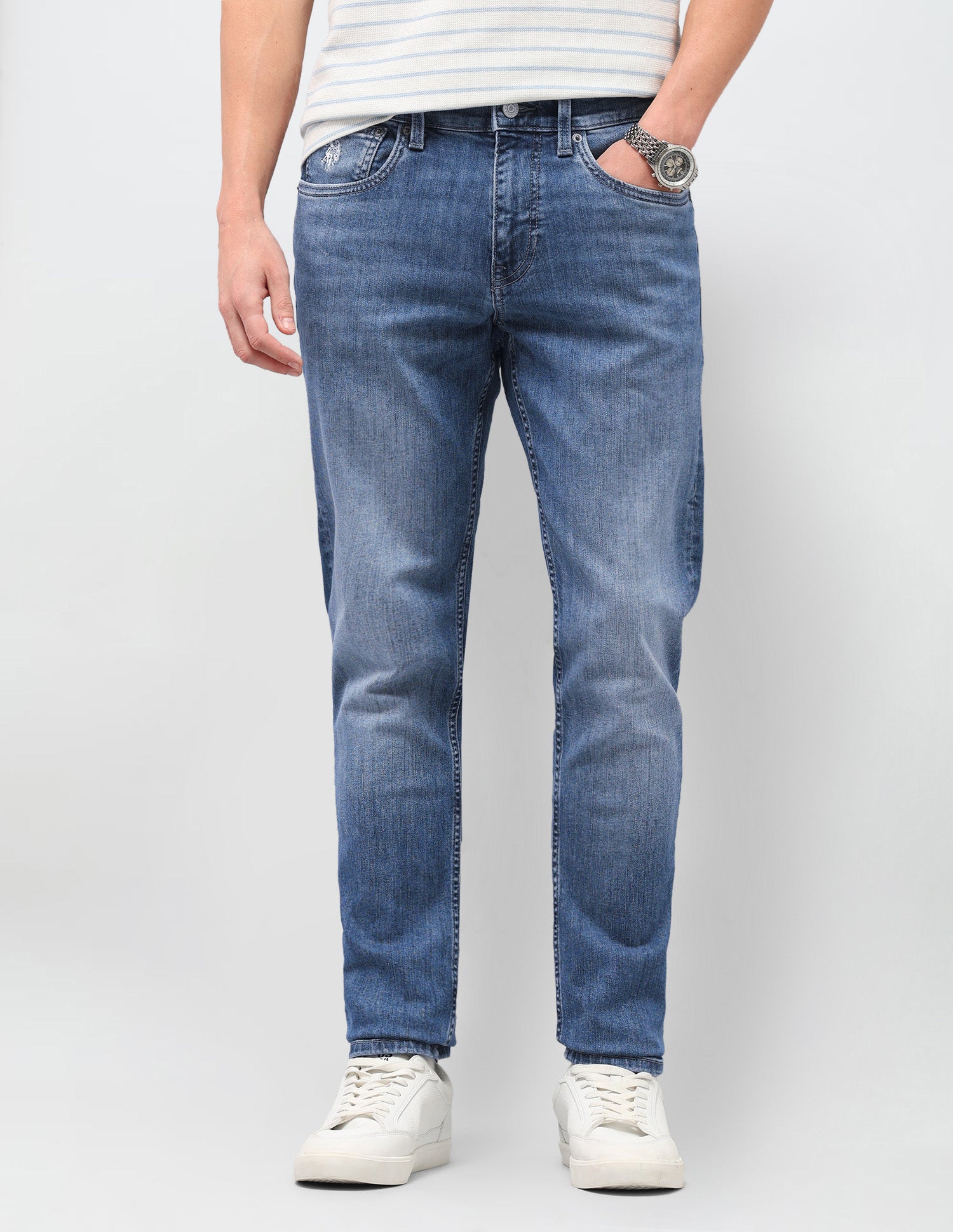 Brandon Slim-Tapered Fit Blue Jeans
