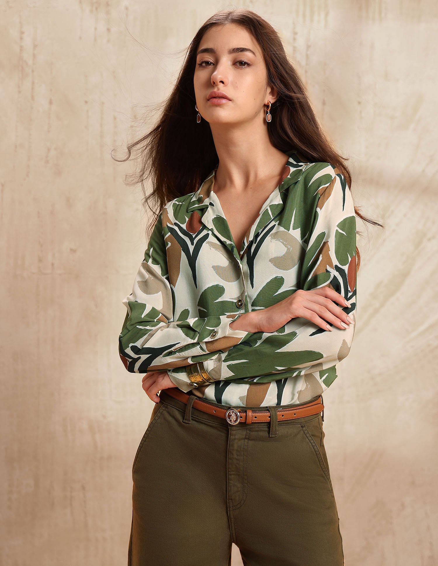 Regular Fit Abstract Printed Shirt