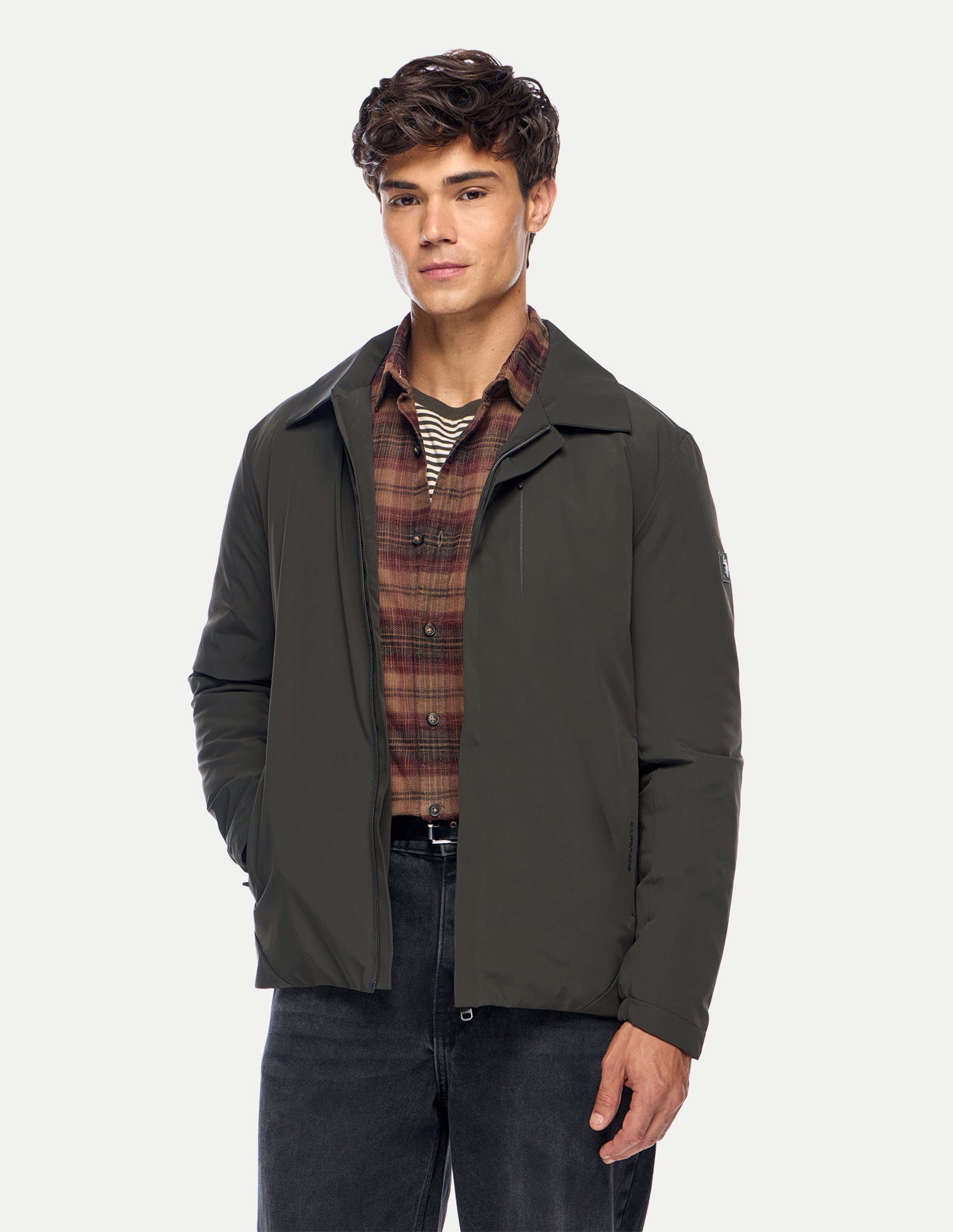 Solid Regular Fit Jacket Green - U.S. Polo Assn. India | Large