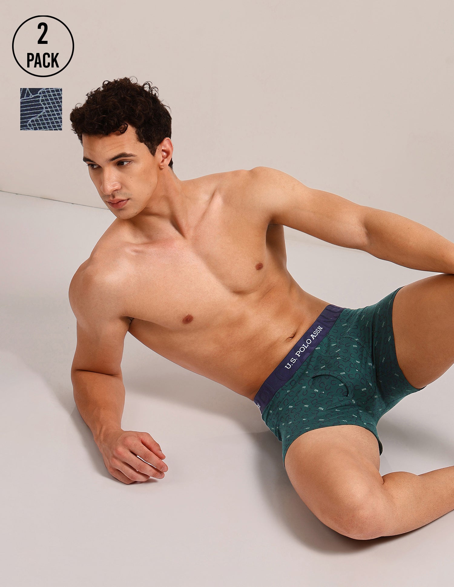 Printed Cotton Stretch Essential OET22 Long Trunk - Pack Of 2