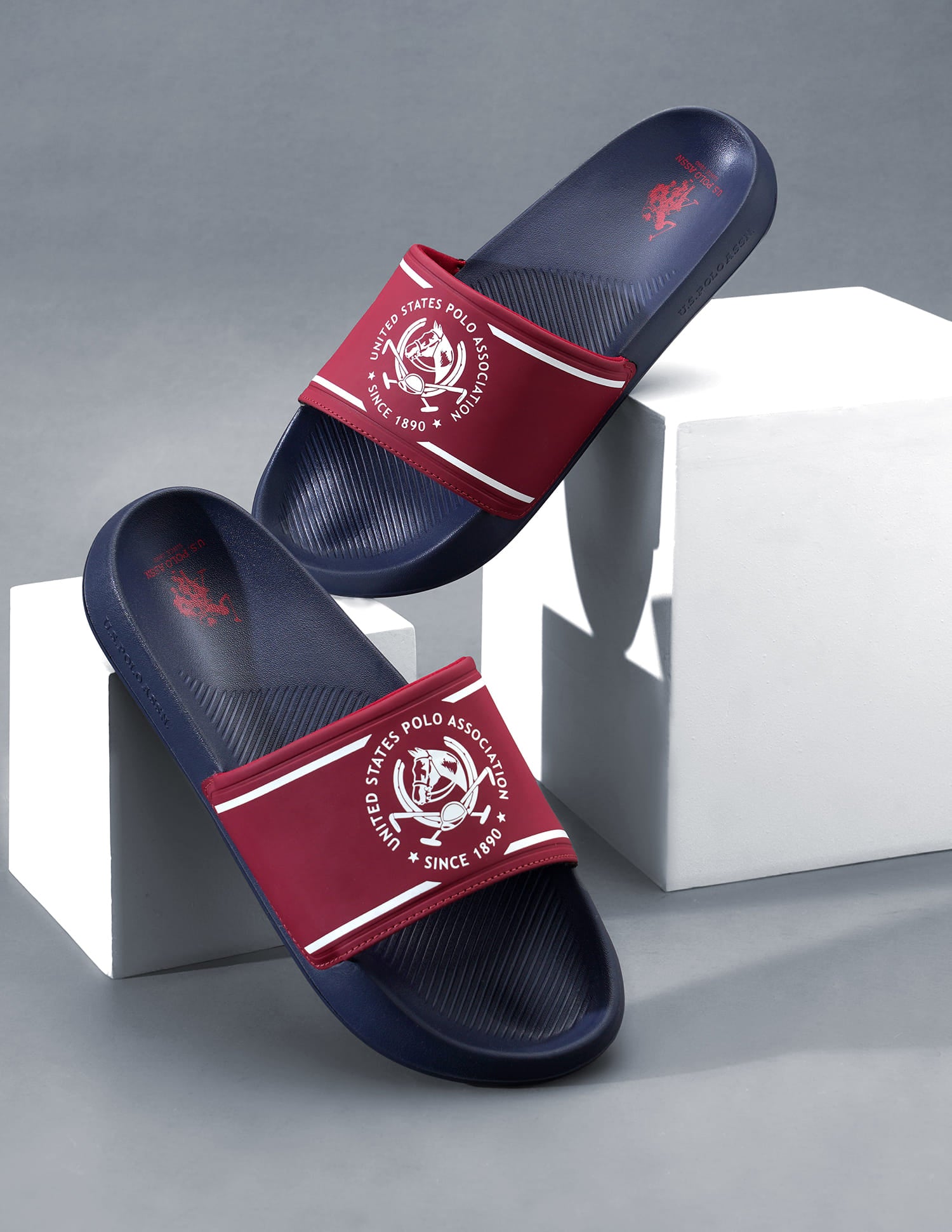 Men Zane 5.0 Open Toe Flat Sandals Red - U.S. Polo Assn. India | Large