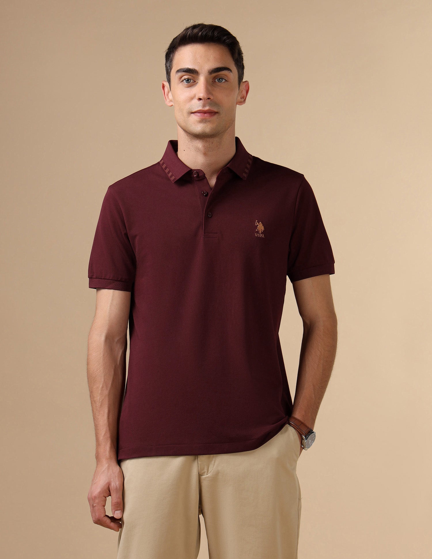 Solid Regular Fit Polo Shirt
