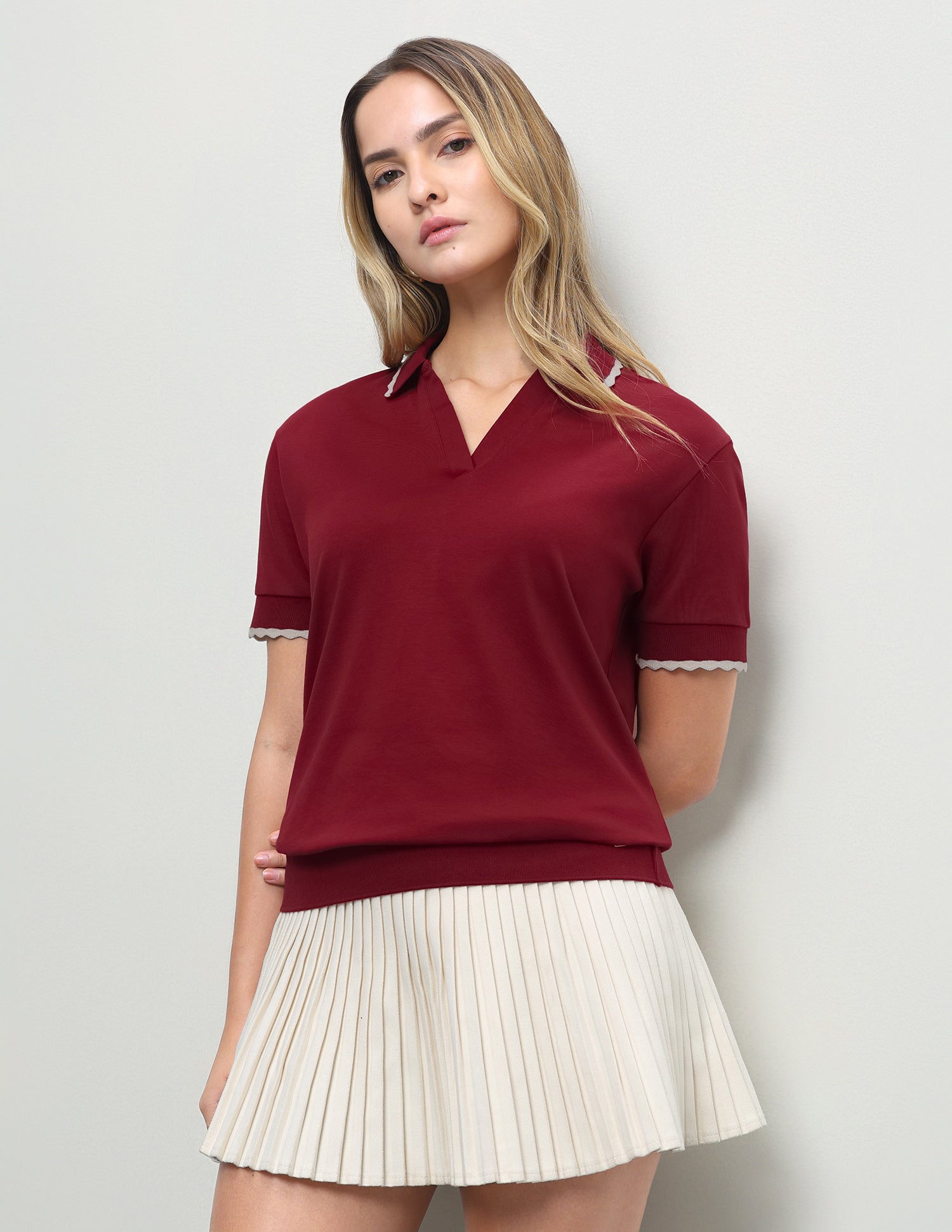 Solid Relaxed Fit Polo Shirt Maroon - U.S. Polo Assn. India | Large