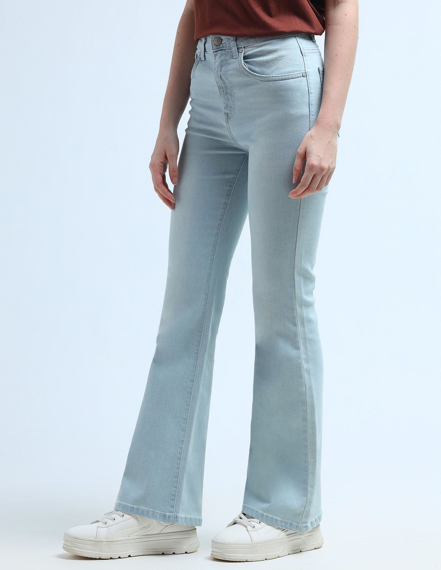 High Rise Flare Fit Jeans Blue - U.S. POLO ASSN. | Large