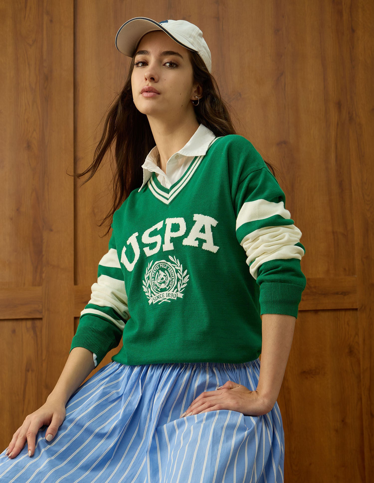 Brand Printed Relaxed Fit Sweater