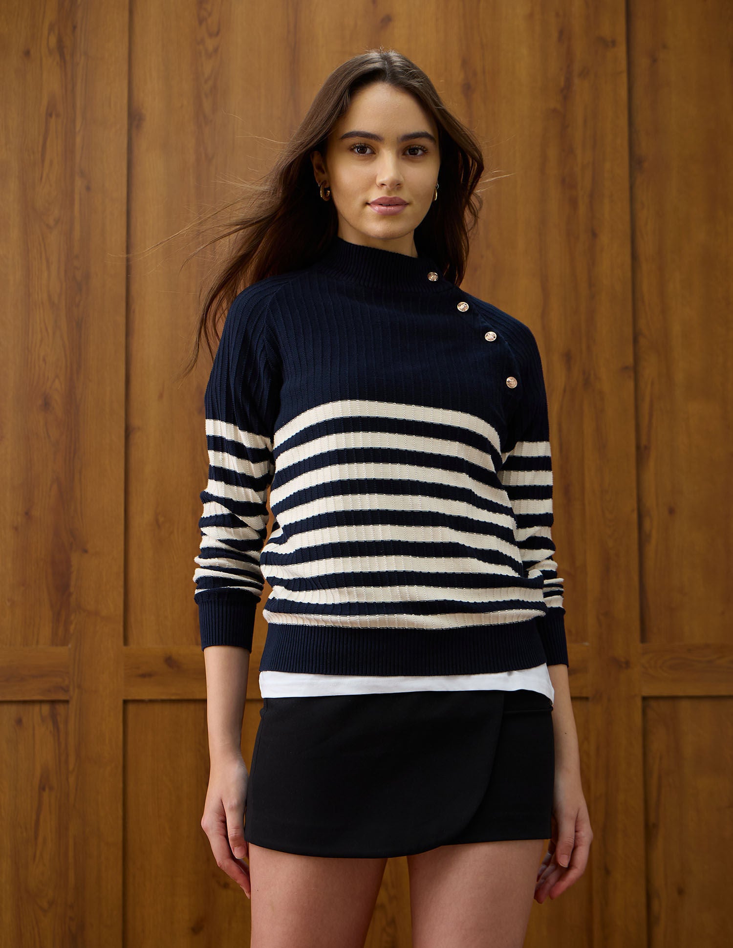 Horizontal Striped Regular Fit Sweater