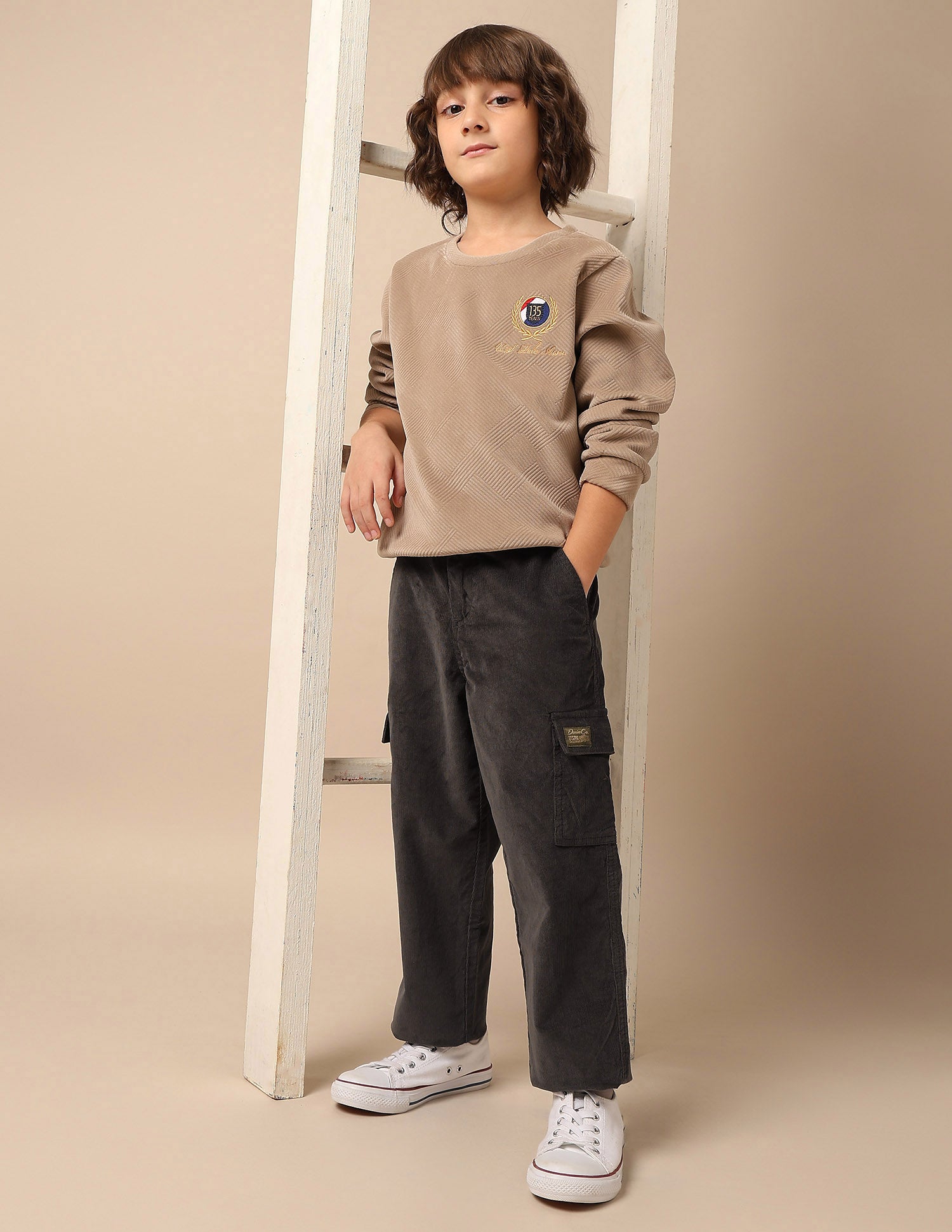 Boys Solid Corduroy Cargo
