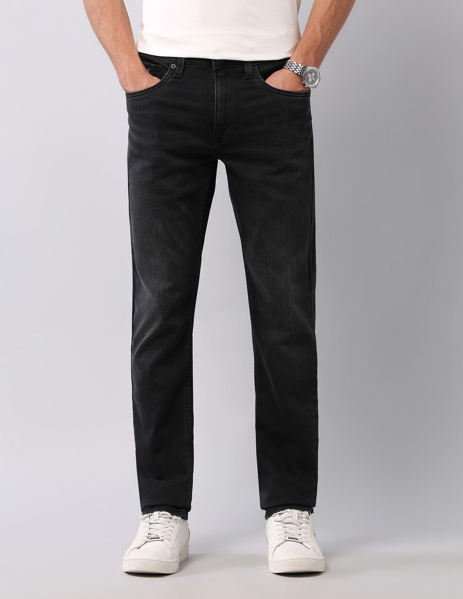 Regallo Skinny Fit Black Jeans Black - U.S. Polo Assn. India | Large
