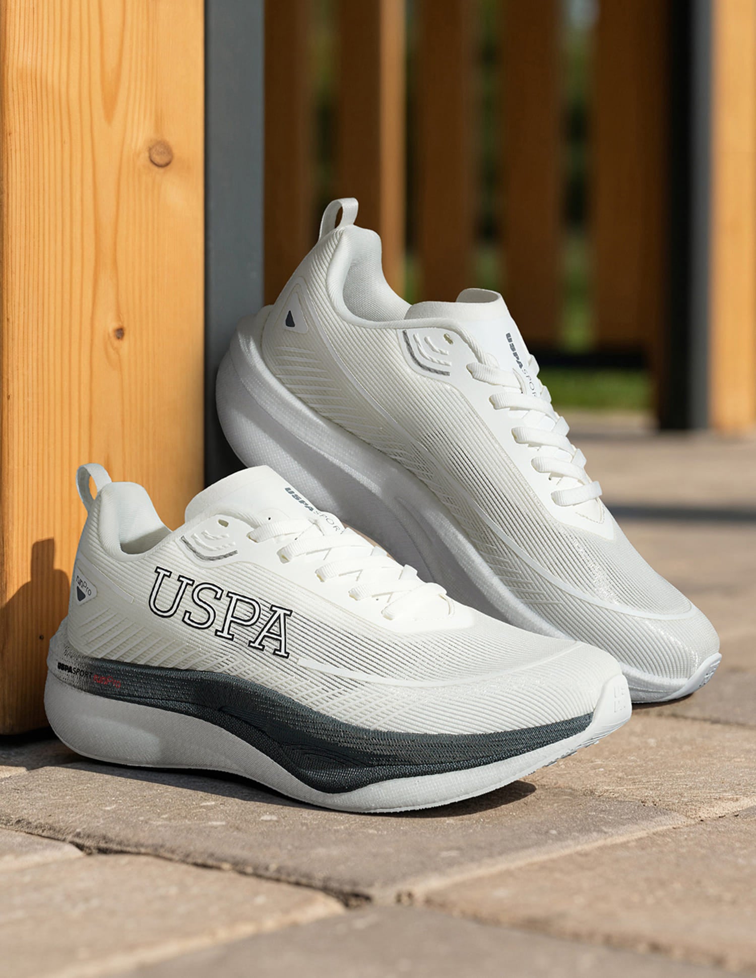Men Otto USPA Sport Runpro Running Shoes Off White - U.S. Polo Assn. India | Large