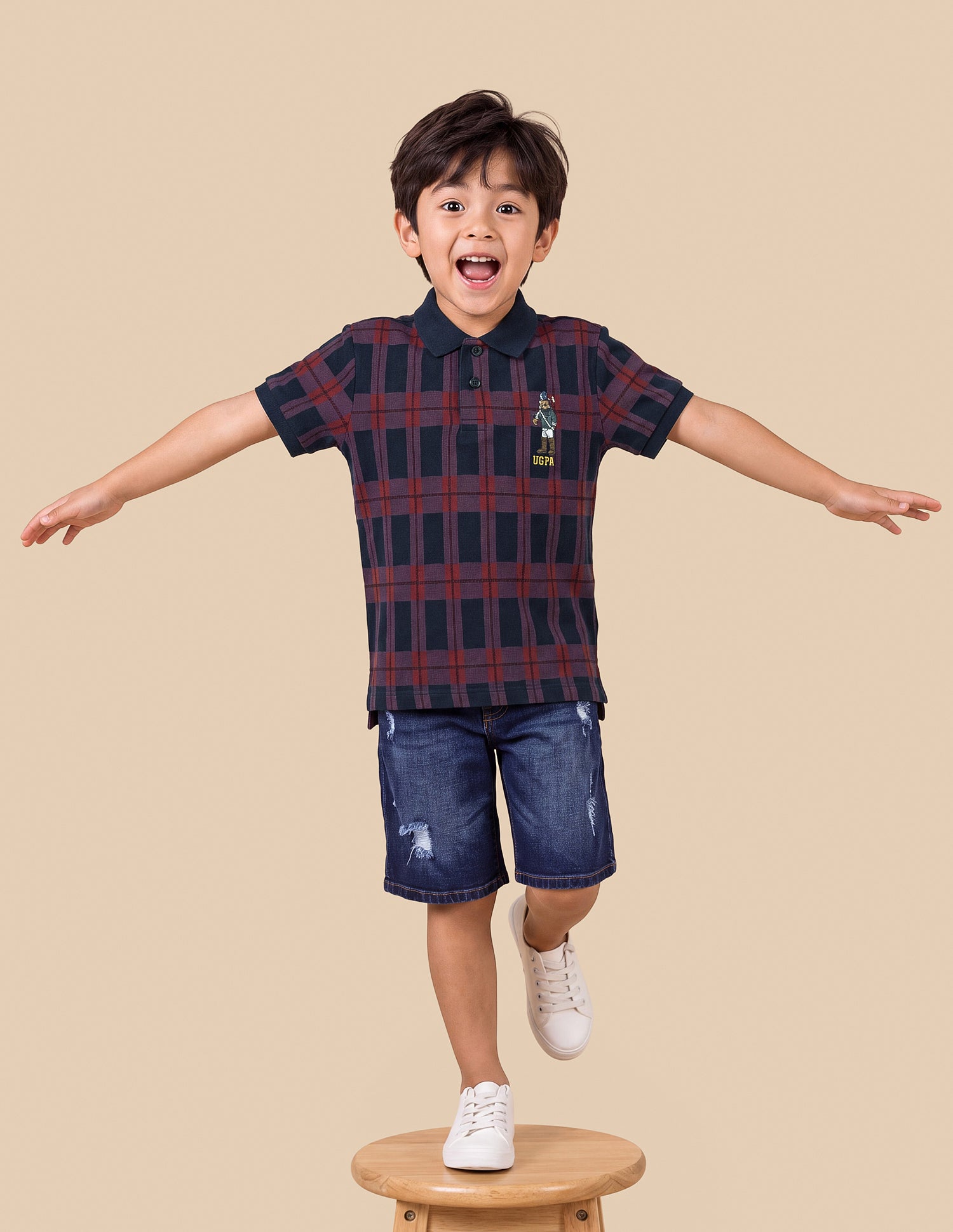 Checked Regular Fit Polo Shirt Red - U.S. Polo Assn. India | Large