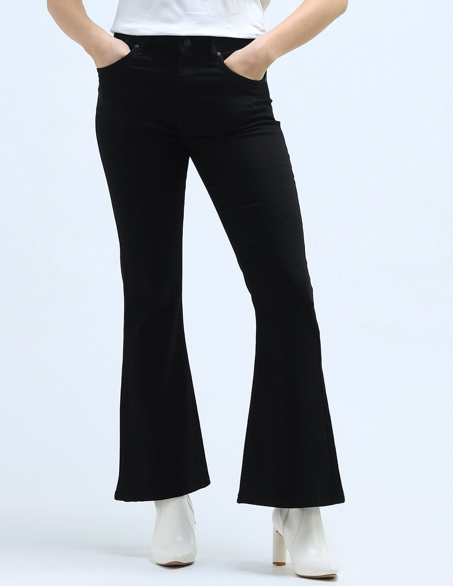 High Rise Extreme Flare Fit Jeans Black - U.S. POLO ASSN. | Large