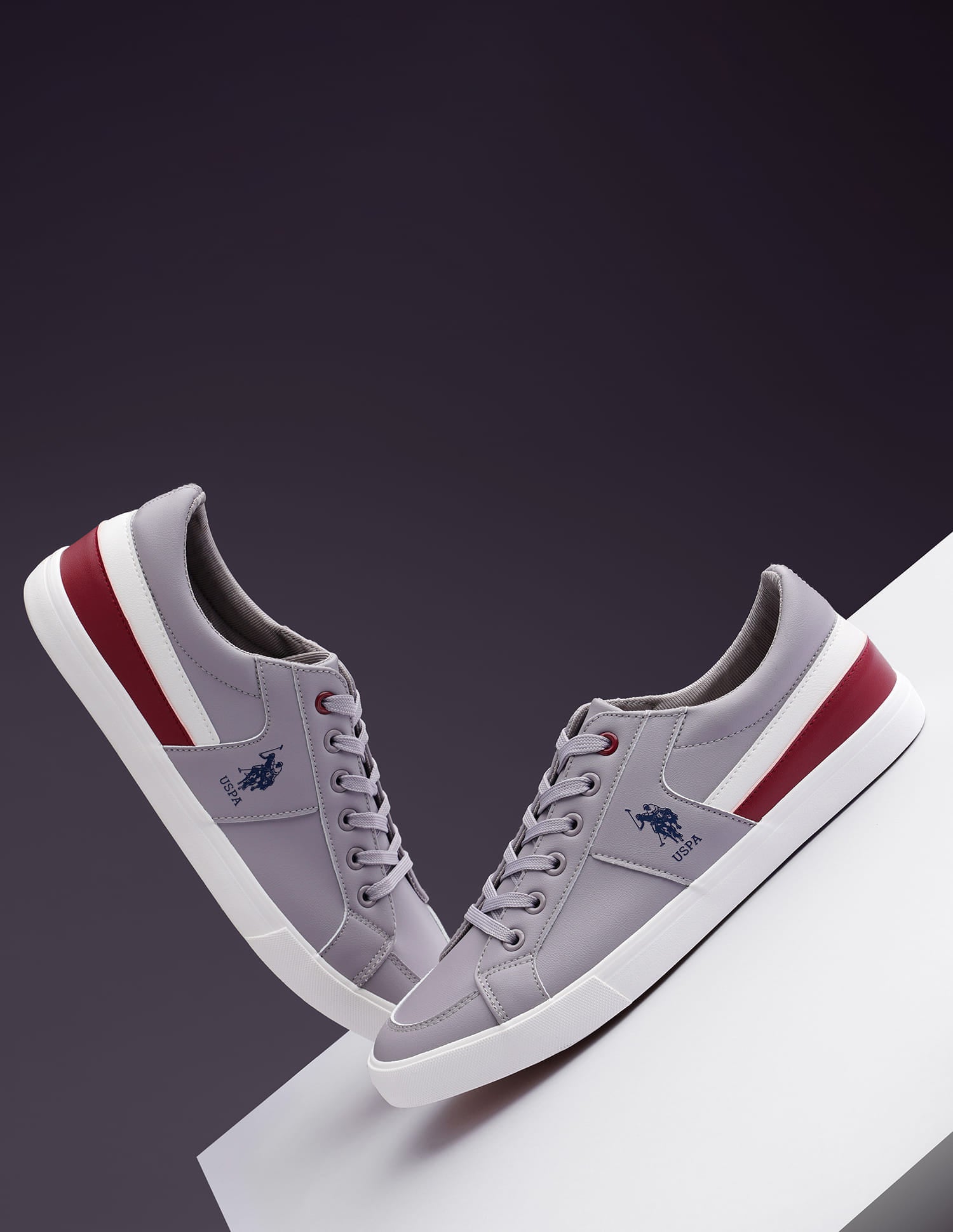 Men Clarkin 11.0 Colourblocked Sneakers Grey - U.S. Polo Assn. India | Large