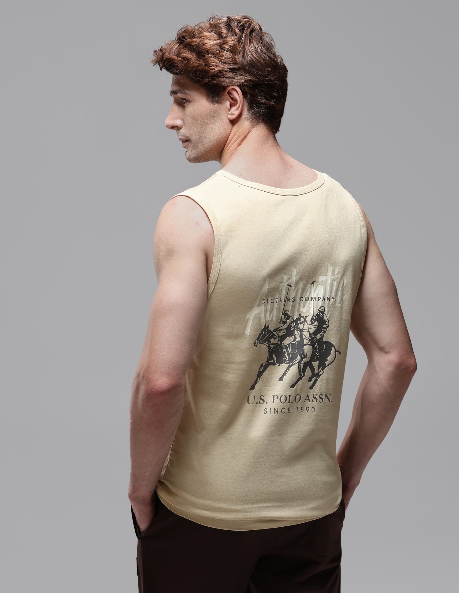 Pure Cotton Printed OEV10 Vest Garvel - U.S. Polo Assn. India | Large