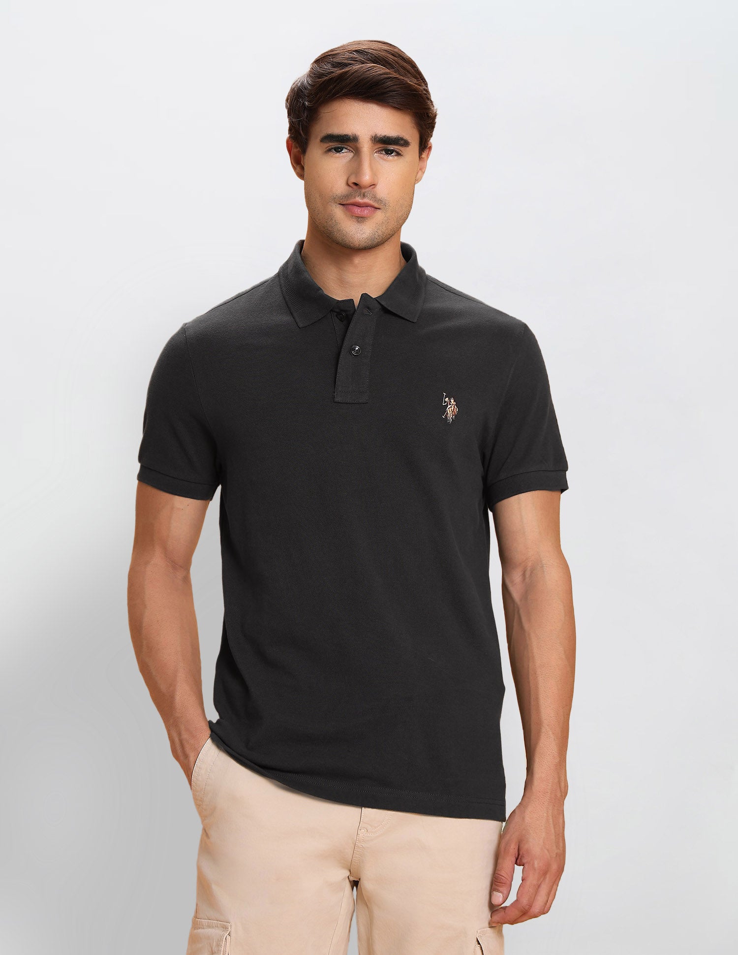 Pure Cotton Brand Printed Polo Shirt