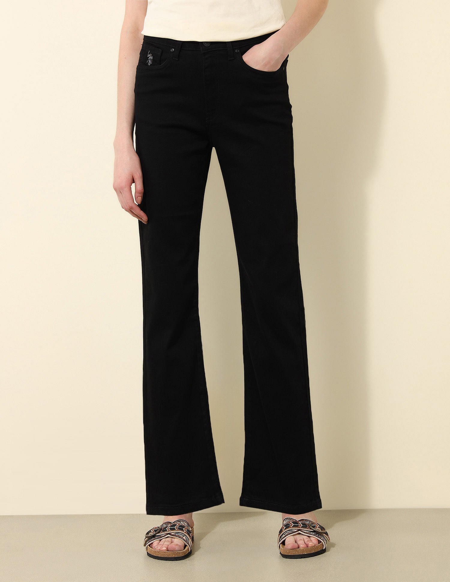 High Rise Super Skinny Fit Jeans Jet Black - U.S. Polo Assn. India | Large