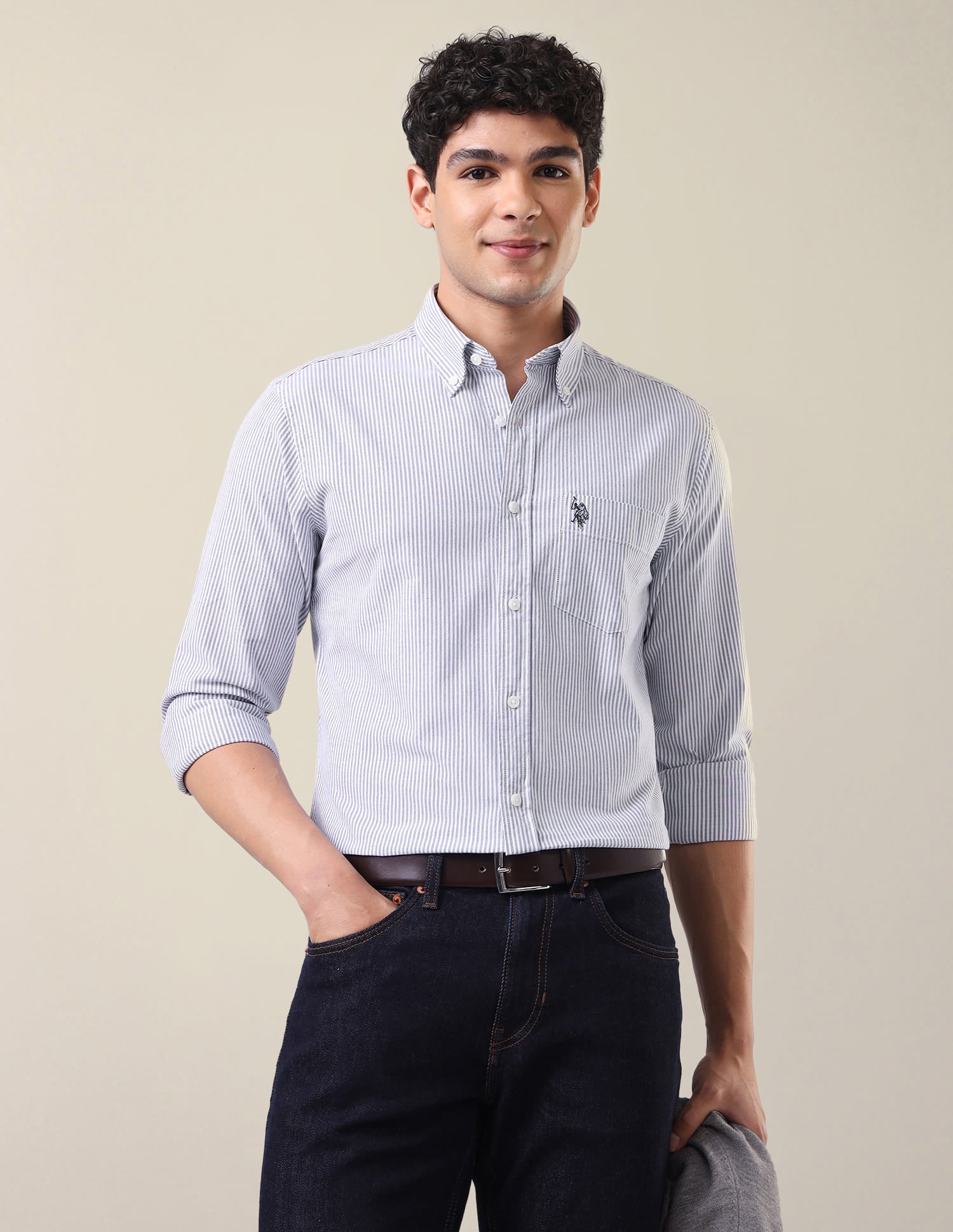 Vertical Striped Regular Fit Shirt