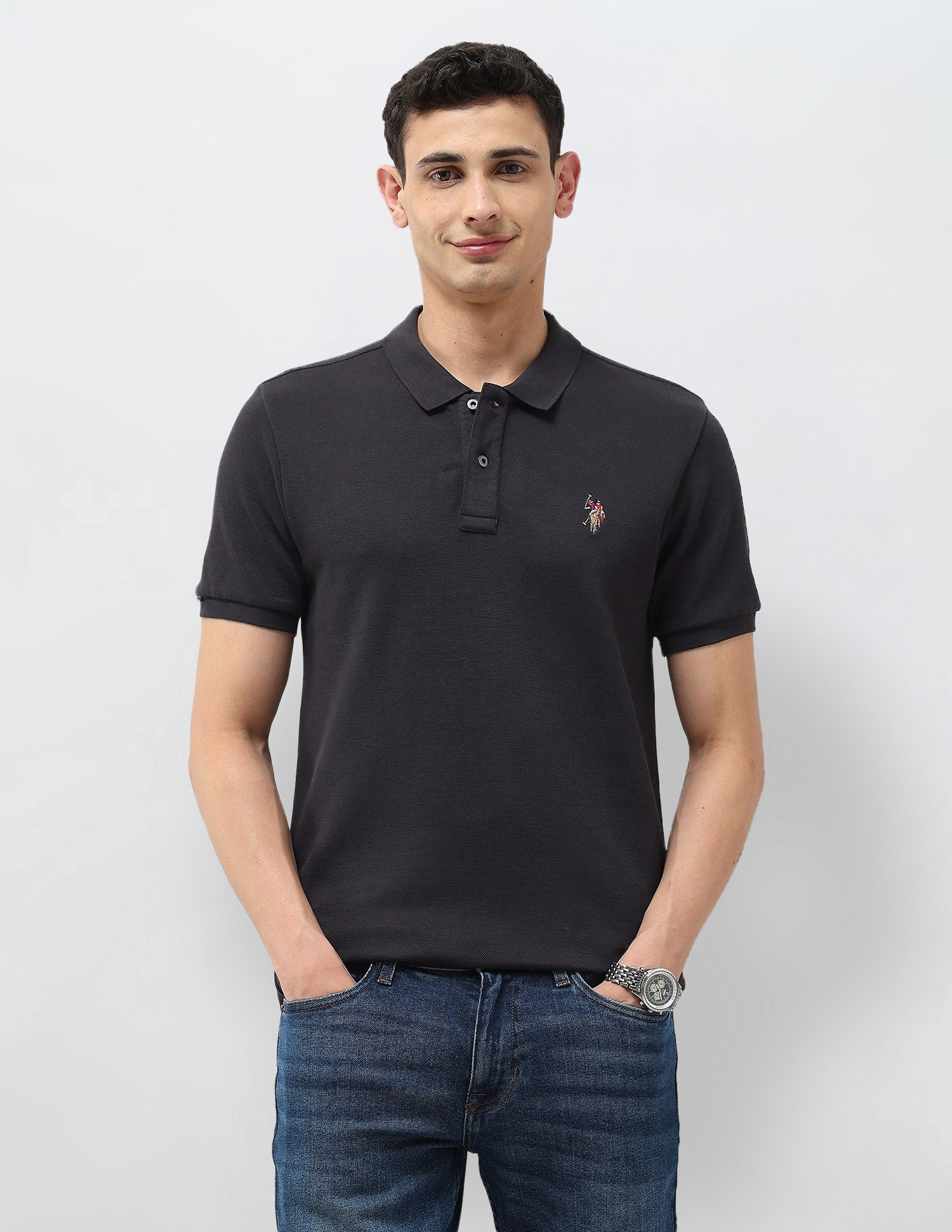 Solid Slim Fit Polo Shirt