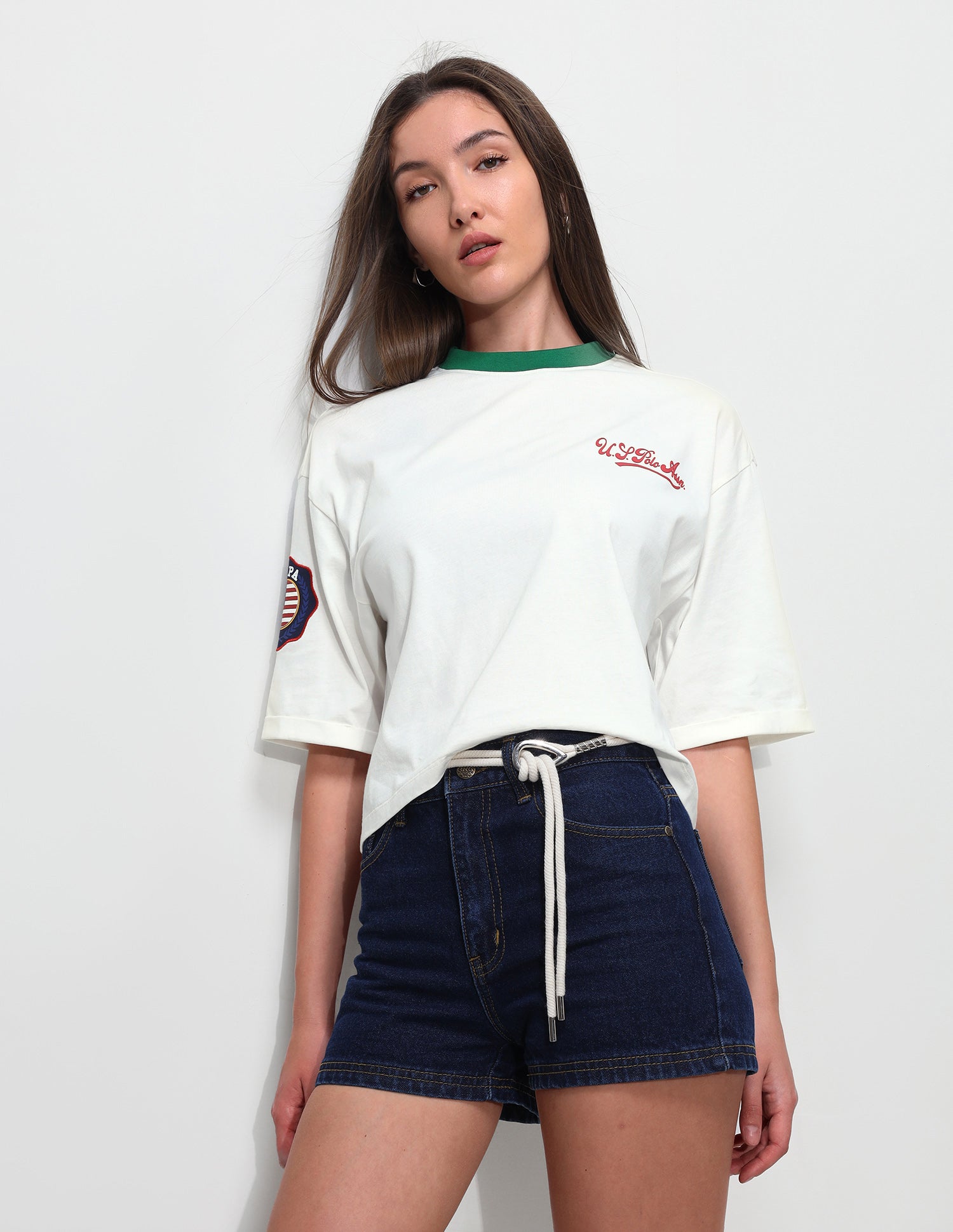 Solid Varsity Boxy Fit T-Shirt