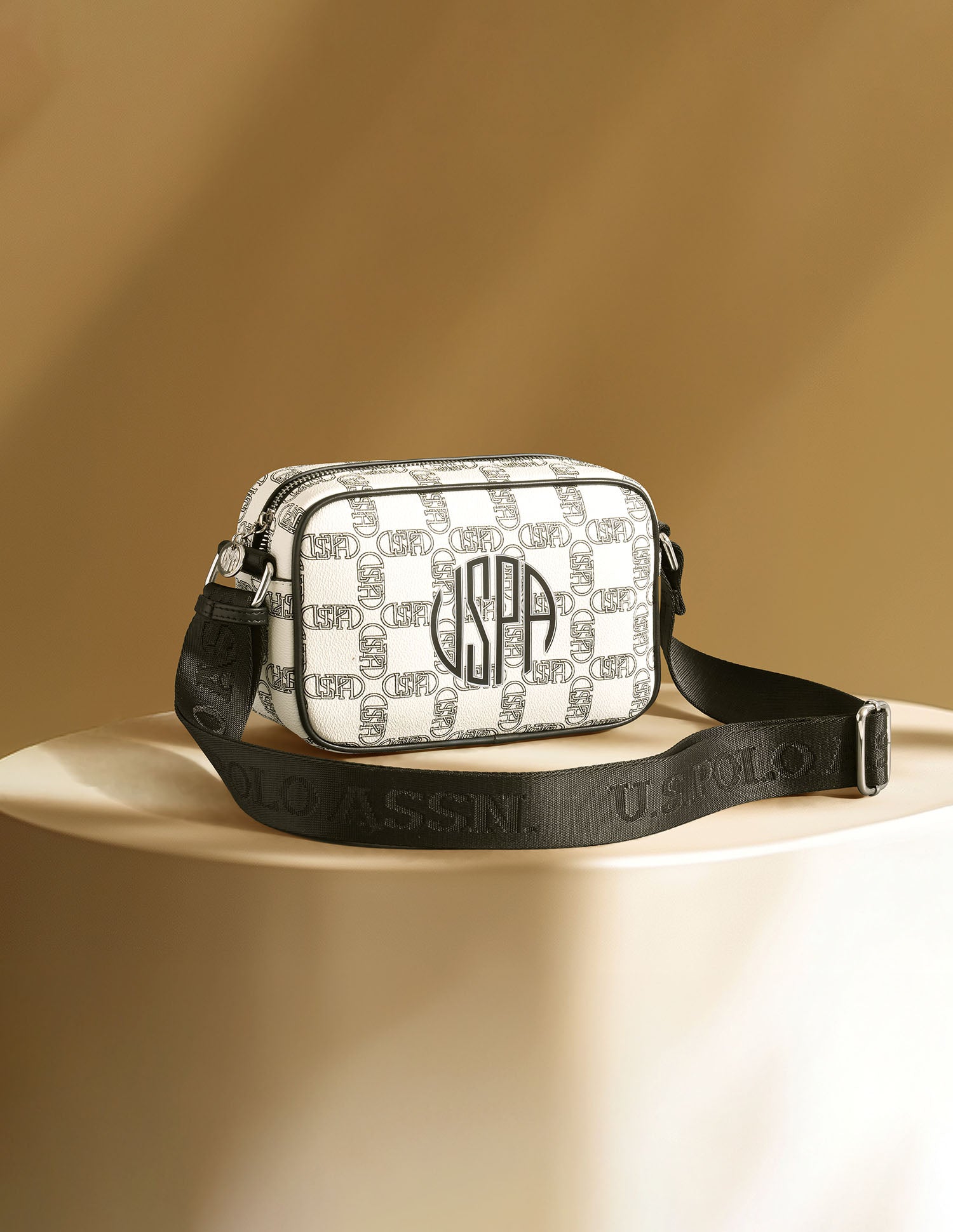 Garet Brand Cross Body Bag Off White - U.S. Polo Assn. India | Large