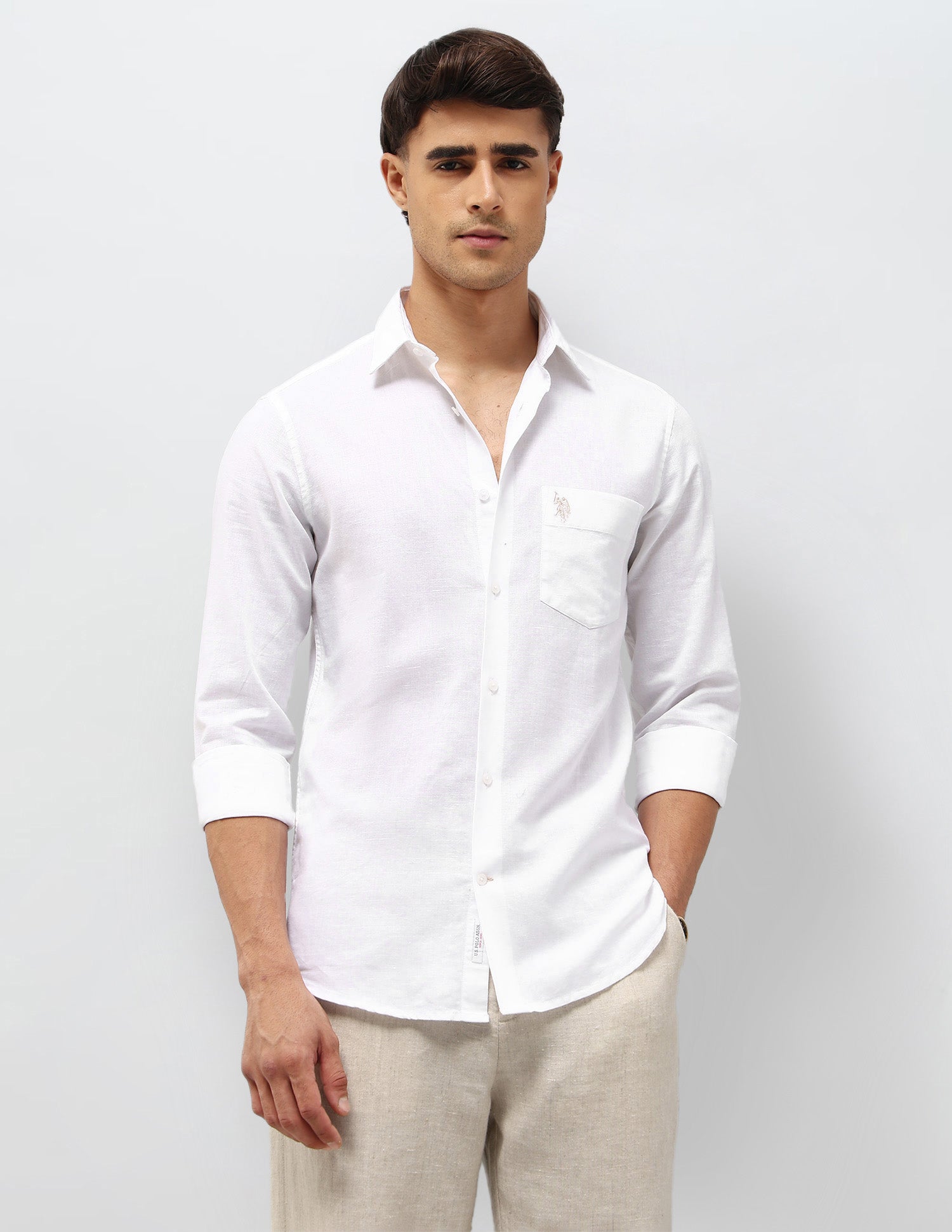 Solid Tailored Fit Shirt