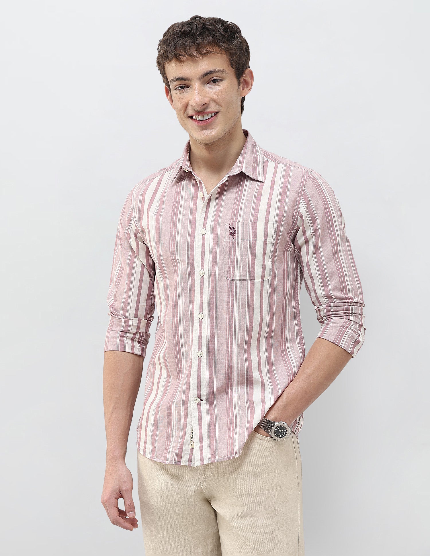 Vertical Striped Regular Fit Shirt